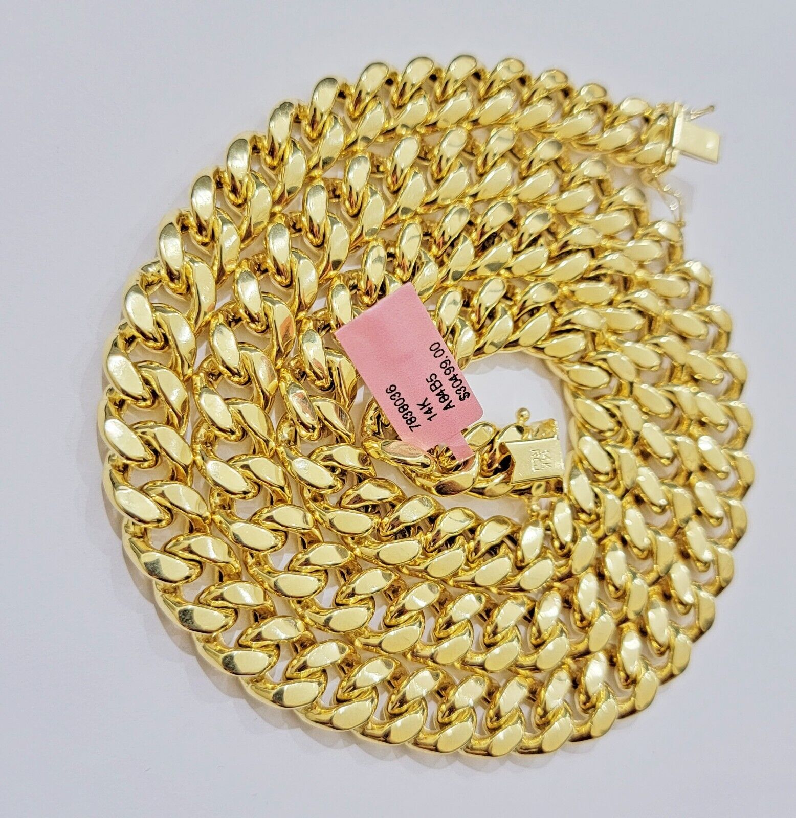 14k 11mm Mens Necklace Chain Miami Cuban Link 26" Inch REAL 14KT Real Gold Sale - GoldenlinQ