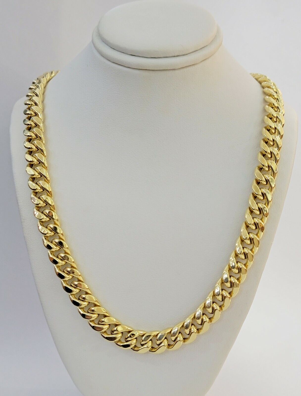 14k 11mm Mens Necklace Chain Miami Cuban Link 28" Inch REAL 14KT Real Gold Sale - GoldenlinQ