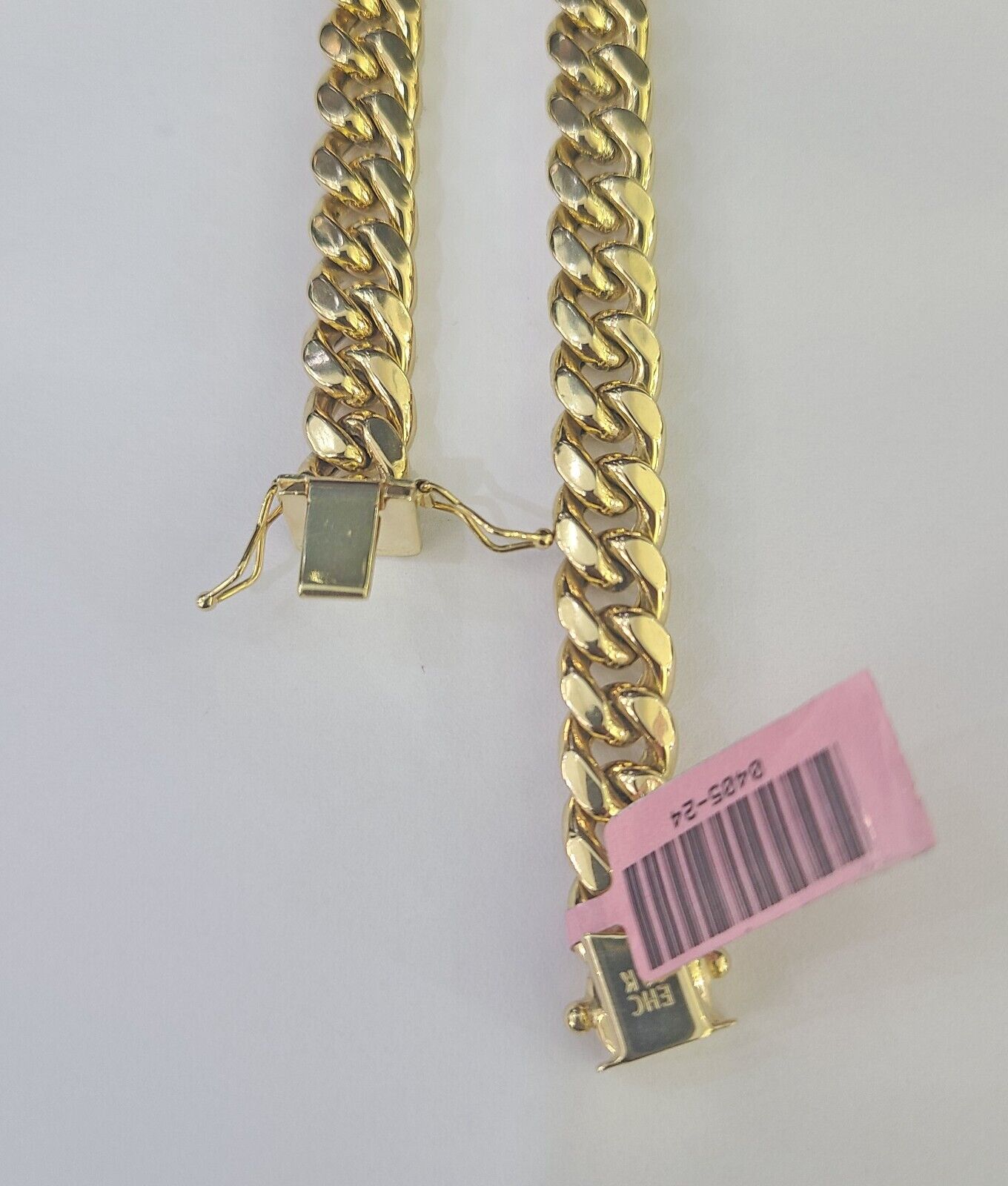 14k 8mm Miami Cuban Link Chain Yellow Gold Necklace 20" - 30" Inches Real - GoldenlinQ