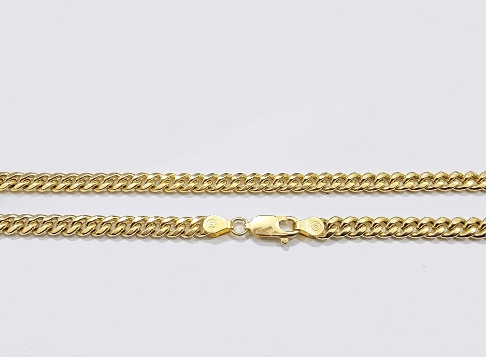 14k Gold Cross Charm Miami Cuban Link Chain 5mm 26'' Necklace 14kt Pendant SALE - GoldenlinQ