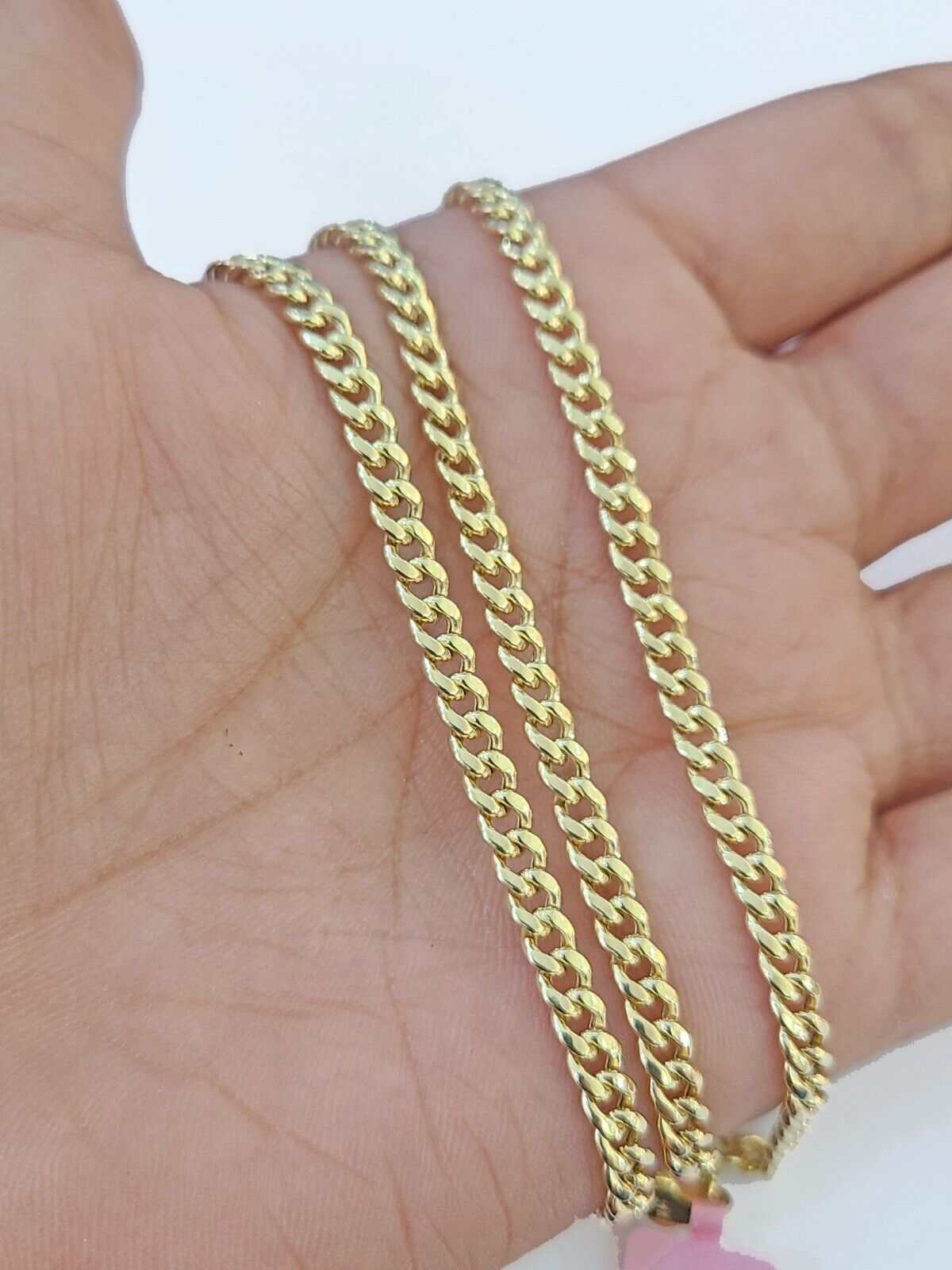 14k Gold Miami Cuban Link Chain Necklace 4mm 22" box Lock REAL 14kt Yellow Gold - GoldenlinQ