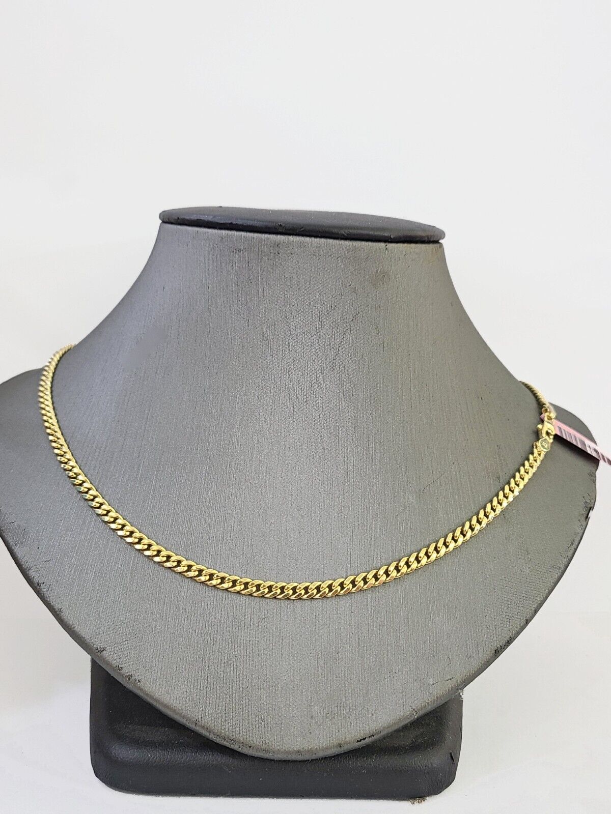 14k Gold Miami Cuban Link Chain Necklace 4mm 24" box Lock REAL 14kt Yellow Gold - GoldenlinQ