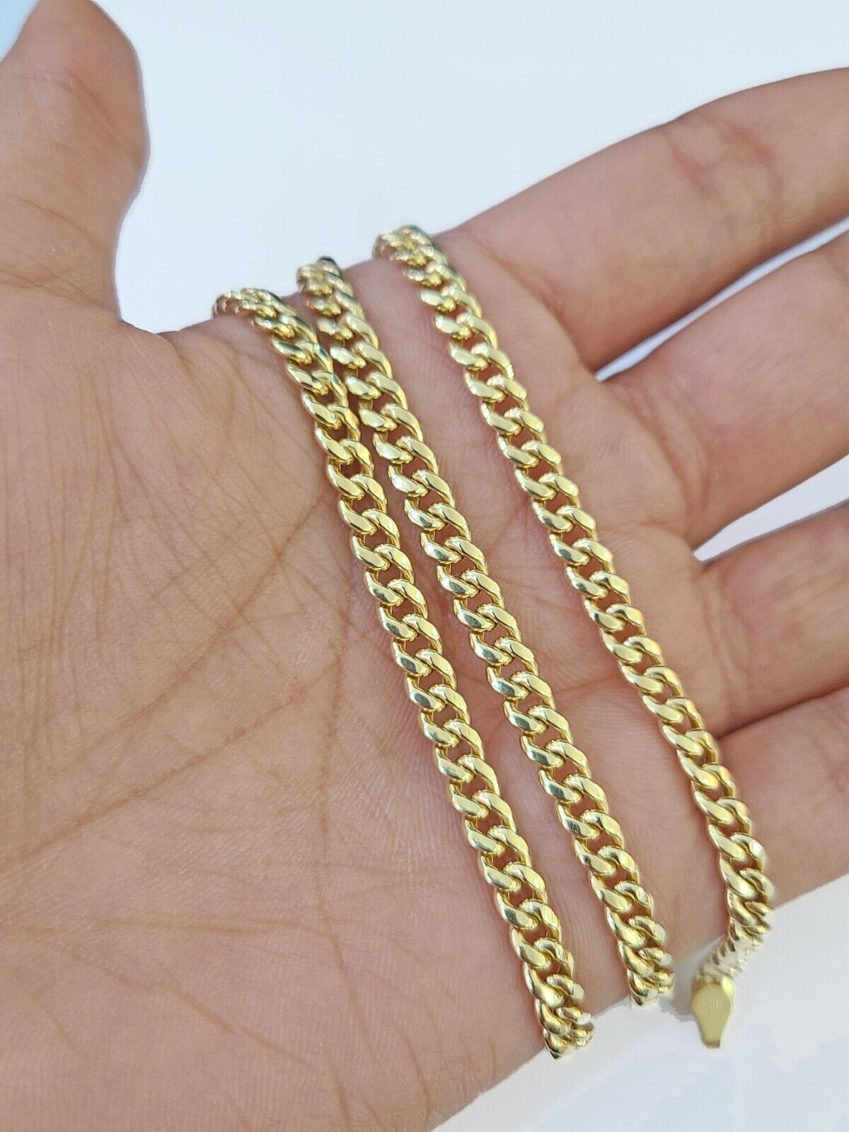 14k Gold Miami Cuban Link Chain Necklace 5mm 22" box Lock REAL 14kt Yellow Gold - GoldenlinQ