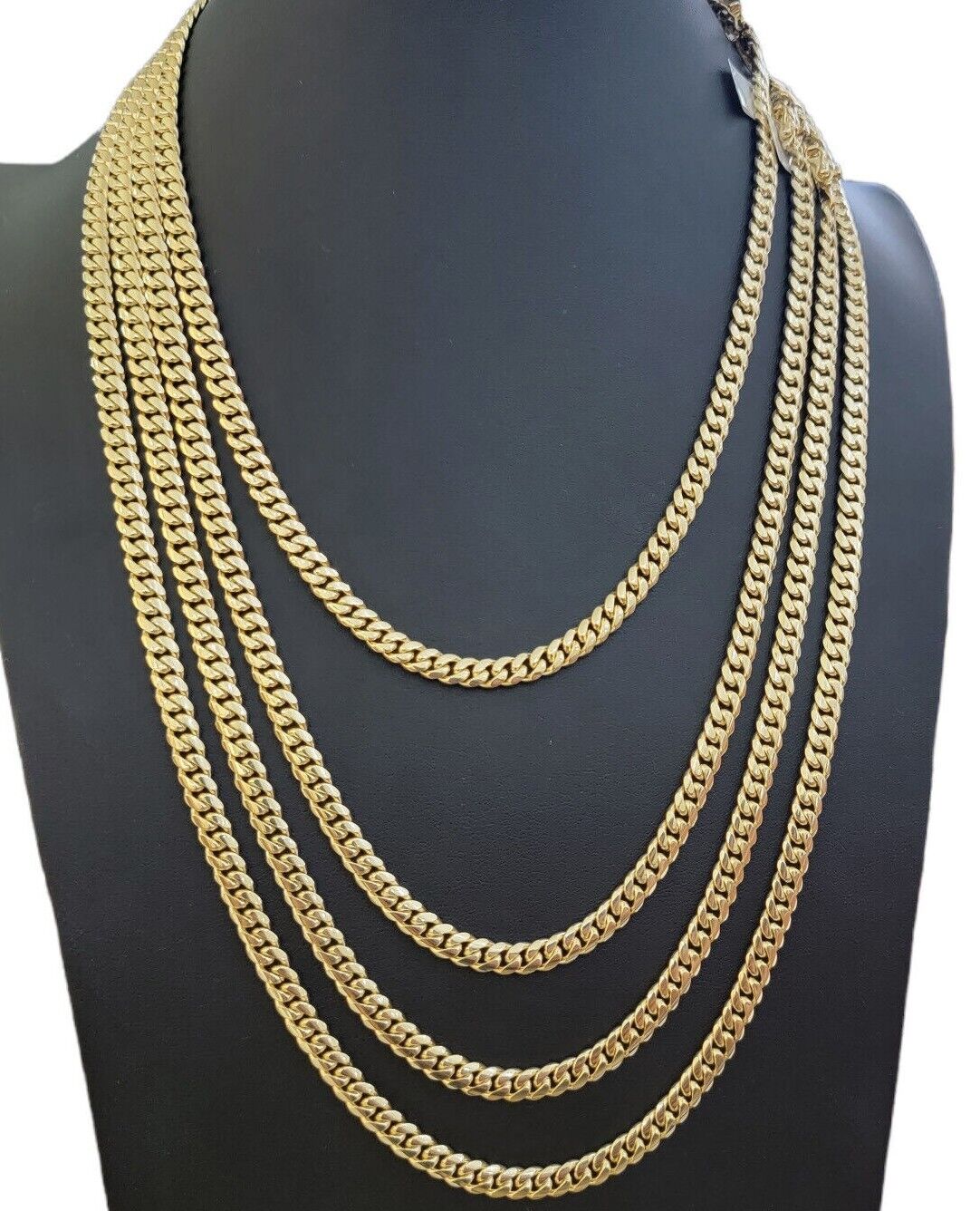 14k Gold Miami Cuban Link Chain Necklace 6mm 20" - 28 Inch SOLID 14 KT Men Women - GoldenlinQ