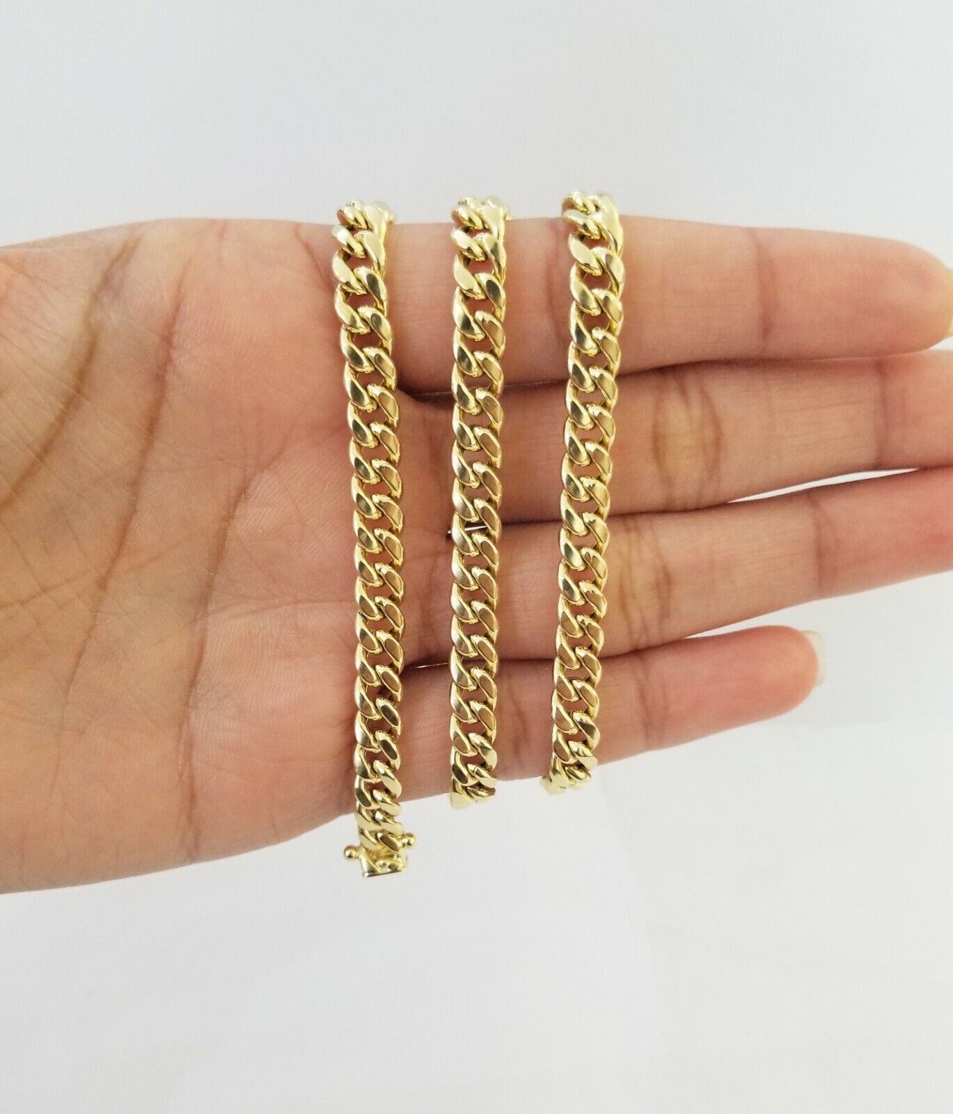 14k Gold Miami Cuban Link Chain Necklace 6mm 20" box Lock REAL 14kt Yellow Gold - GoldenlinQ