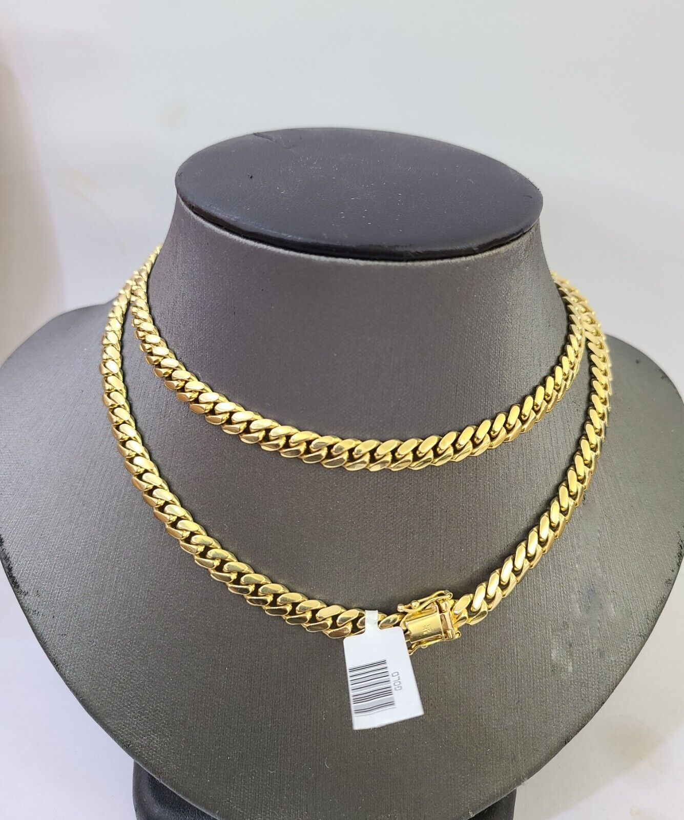 14k Gold Miami Cuban Link Chain Necklace 6mm 22" Box Lock REAL 14kt Yellow Gold - GoldenlinQ