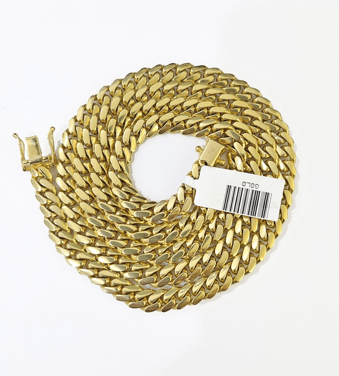 14k Gold Miami Cuban Link Chain Necklace 6mm 22" Box Lock REAL 14kt Yellow Gold - GoldenlinQ