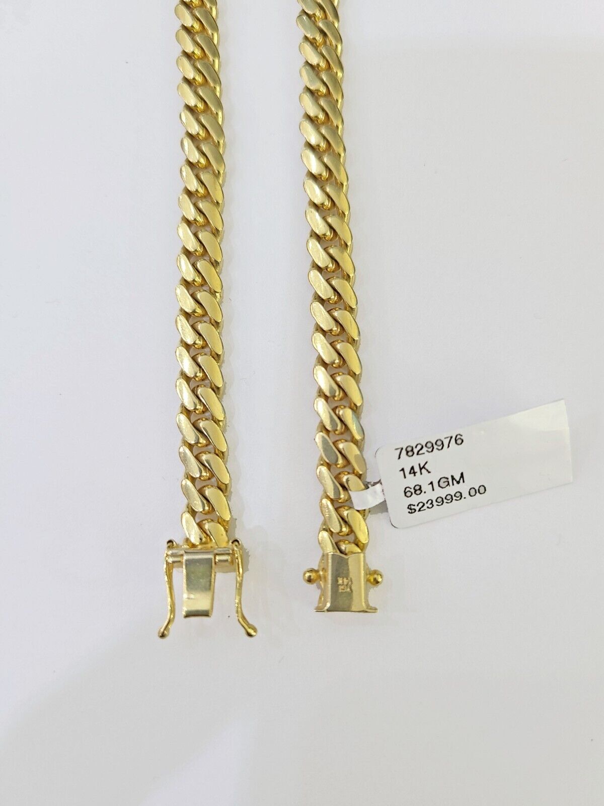 14k Gold Miami Cuban Link Chain Necklace 6mm 22" Box Lock REAL 14kt Yellow Gold - GoldenlinQ
