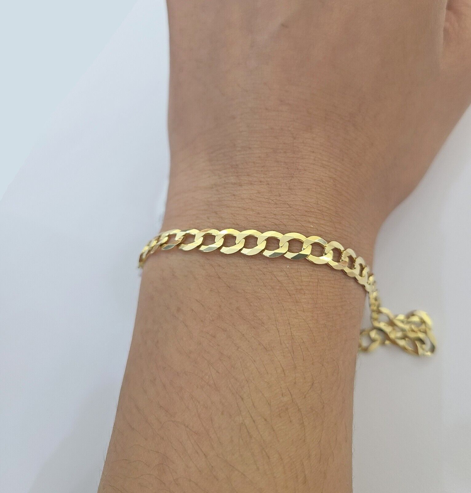 14K Real Yellow Gold Miami Cuban Curb Bracelet 6 mm Link 8" inch 14K - GoldenlinQ