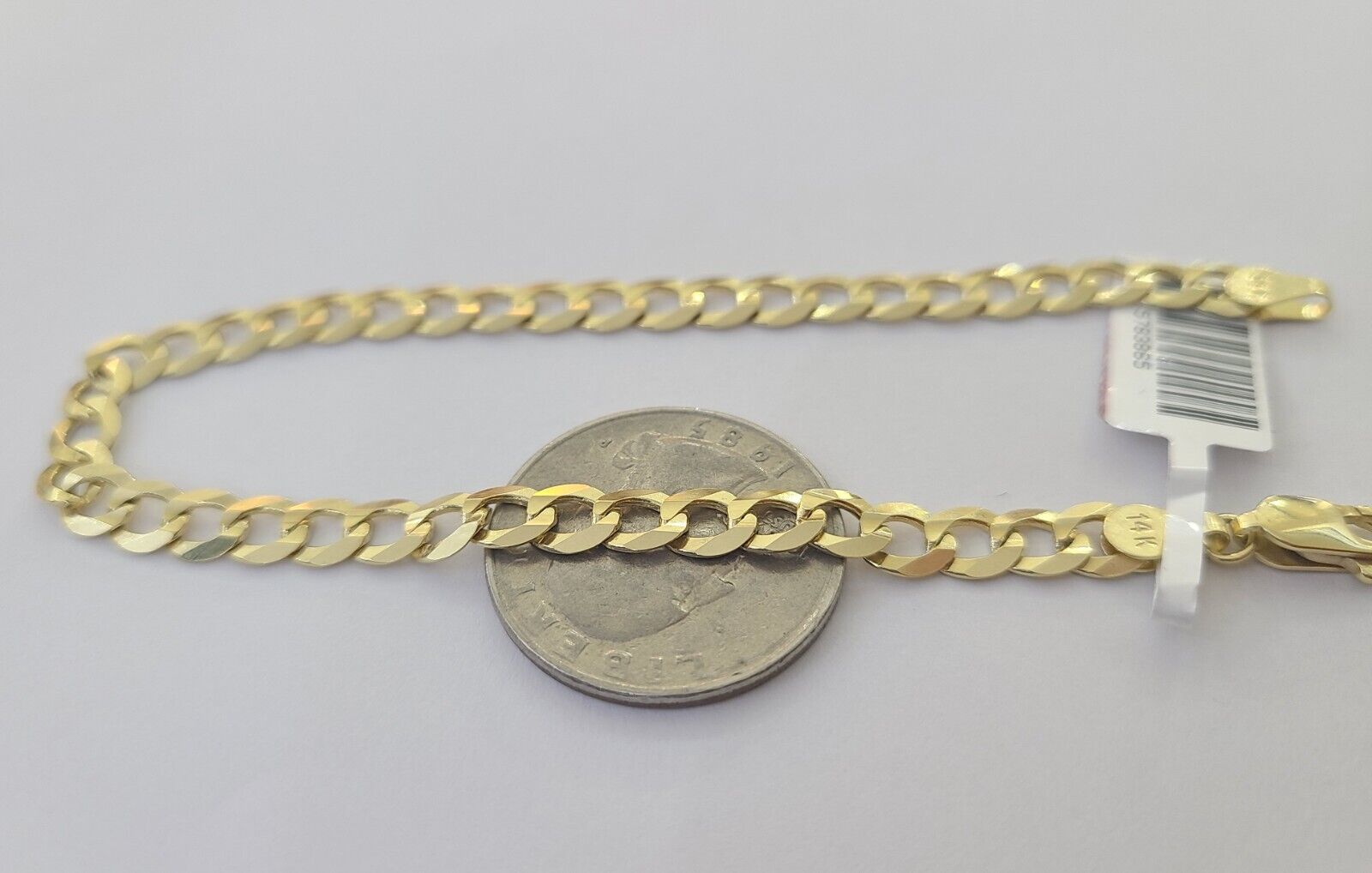 14K Real Yellow Gold Miami Cuban Curb Bracelet 6 mm Link 8" inch 14K - GoldenlinQ