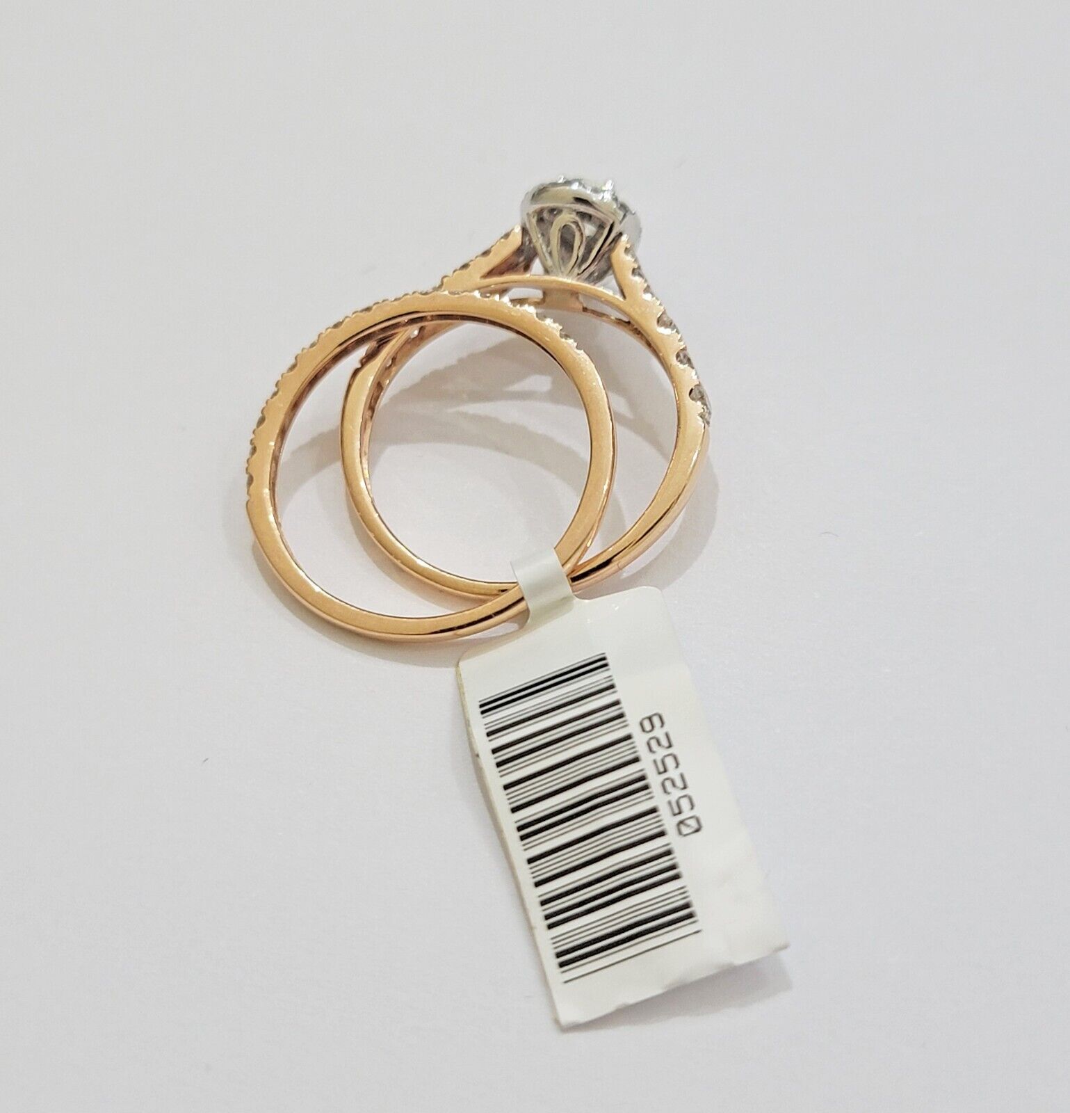 14k Rose Gold Diamond Ring & Band Set Ladies 1CT Wedding Engagement Solid REAL - GoldenlinQ