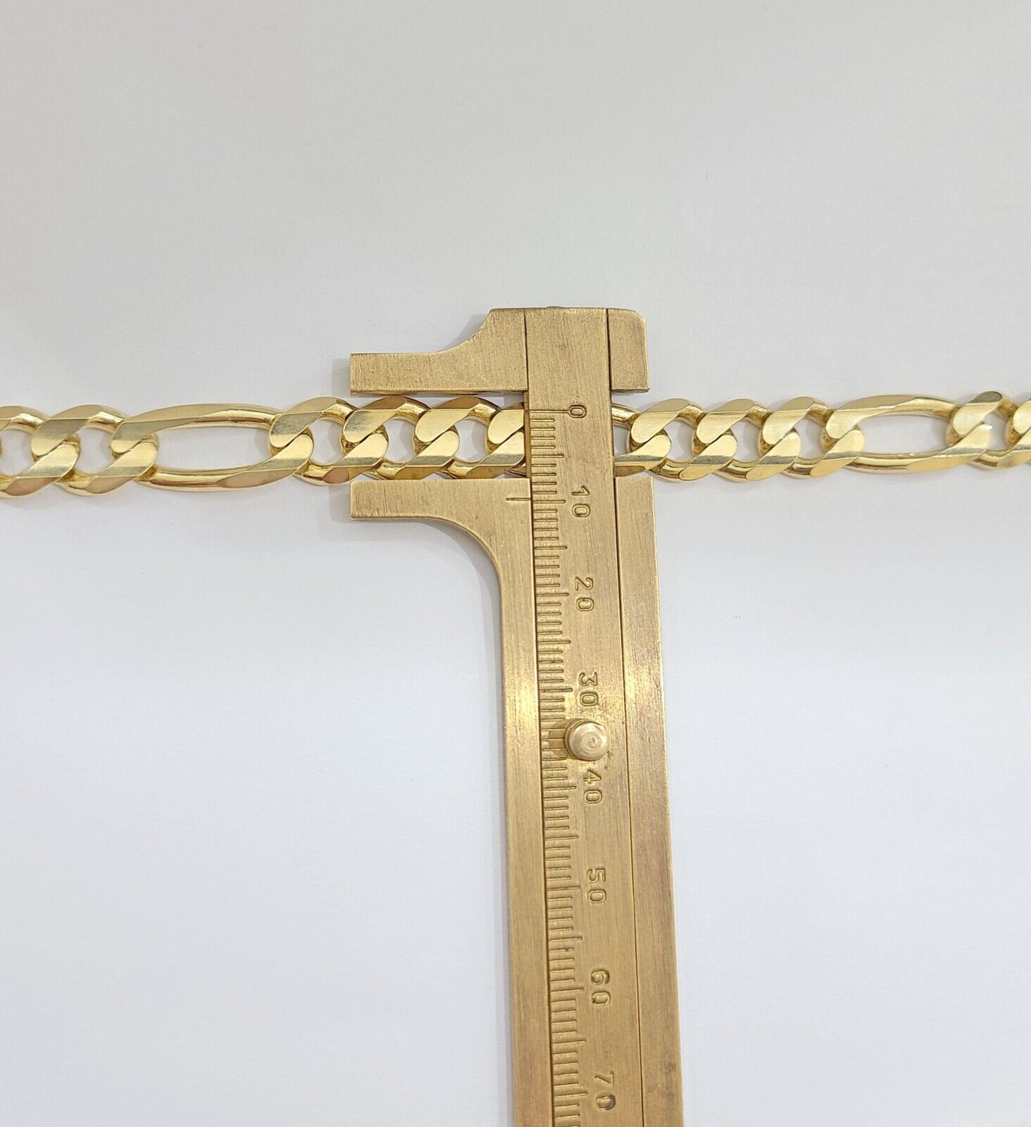 14k Solid Yellow Gold Figaro Chain 10mm 28'' inches Necklace Real 14kt - GoldenlinQ