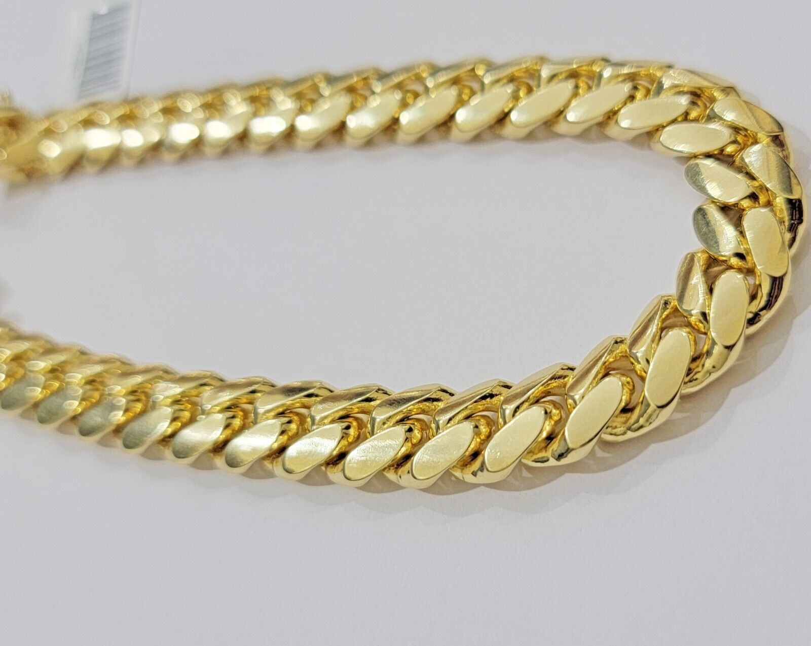 14k Yellow Gold Bracelet 7Inch Solid 10mm Miami Cuban Link Real 14kt SOLID HEAVY - GoldenlinQ