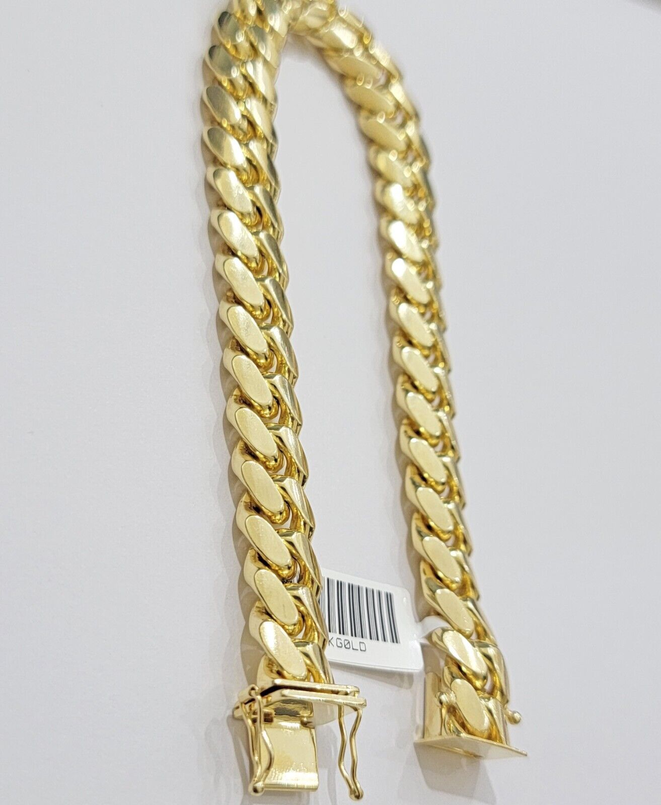 14k Yellow Gold Bracelet 7Inch Solid 10mm Miami Cuban Link Real 14kt SOLID HEAVY - GoldenlinQ