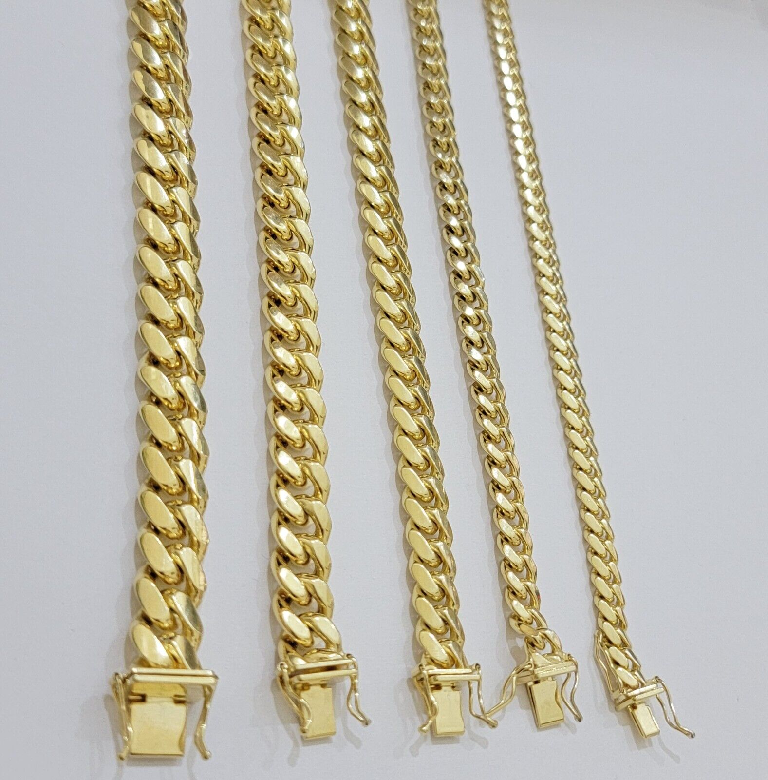 14k Yellow Gold Bracelet Miami Cuban Link 6mm - 10 mm 7.5 - 9 Inch REAL 14kt SOLID - GoldenlinQ