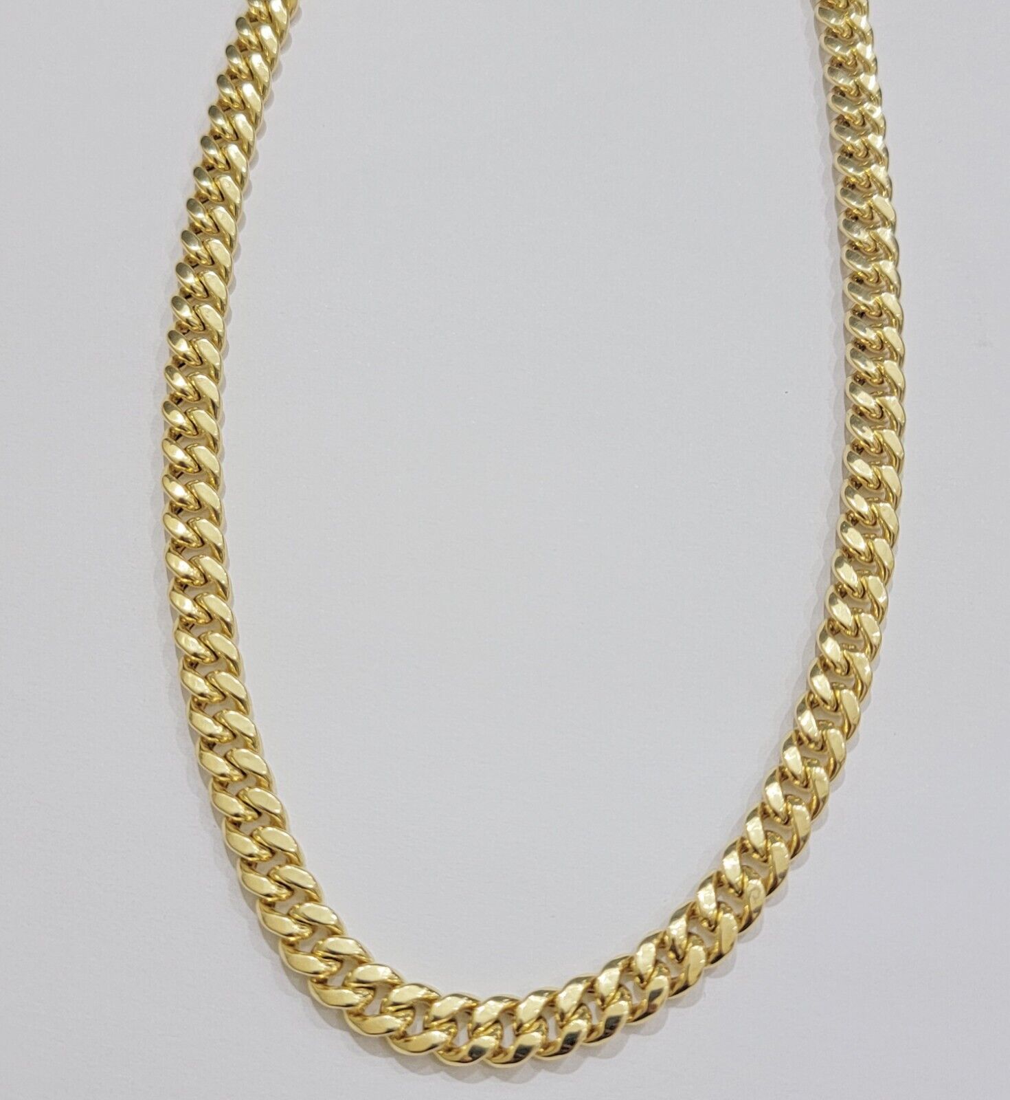 14k Yellow Gold Chain 22 Inch 8mm Miami Cuban Link Men Women Necklace REAL 14KT - GoldenlinQ