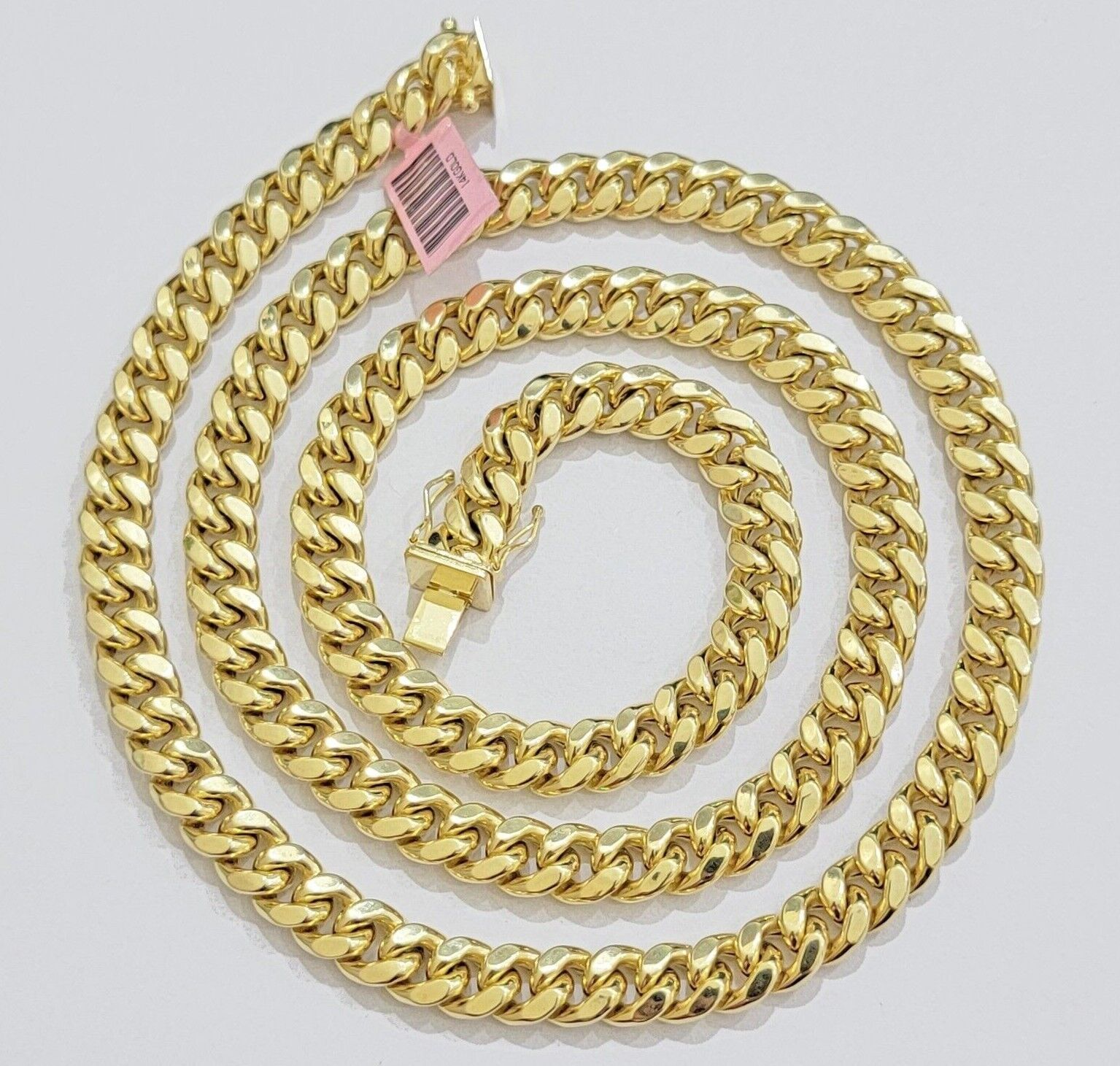 14k Yellow Gold Chain Miami Cuban Link Necklace 9mm 18 - 30 Inch Real 14KT Men's - GoldenlinQ