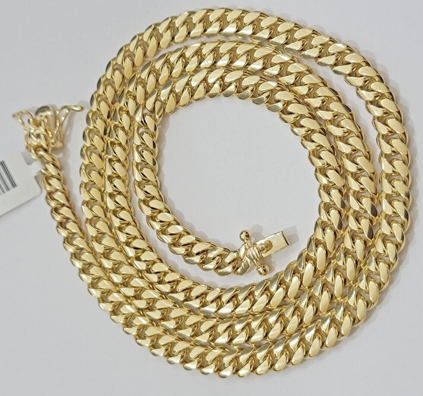 14k Yellow Gold Chain Necklace Miami Cuban Solid Link 6mm 20" - 30" REAL 14KT Men - GoldenlinQ