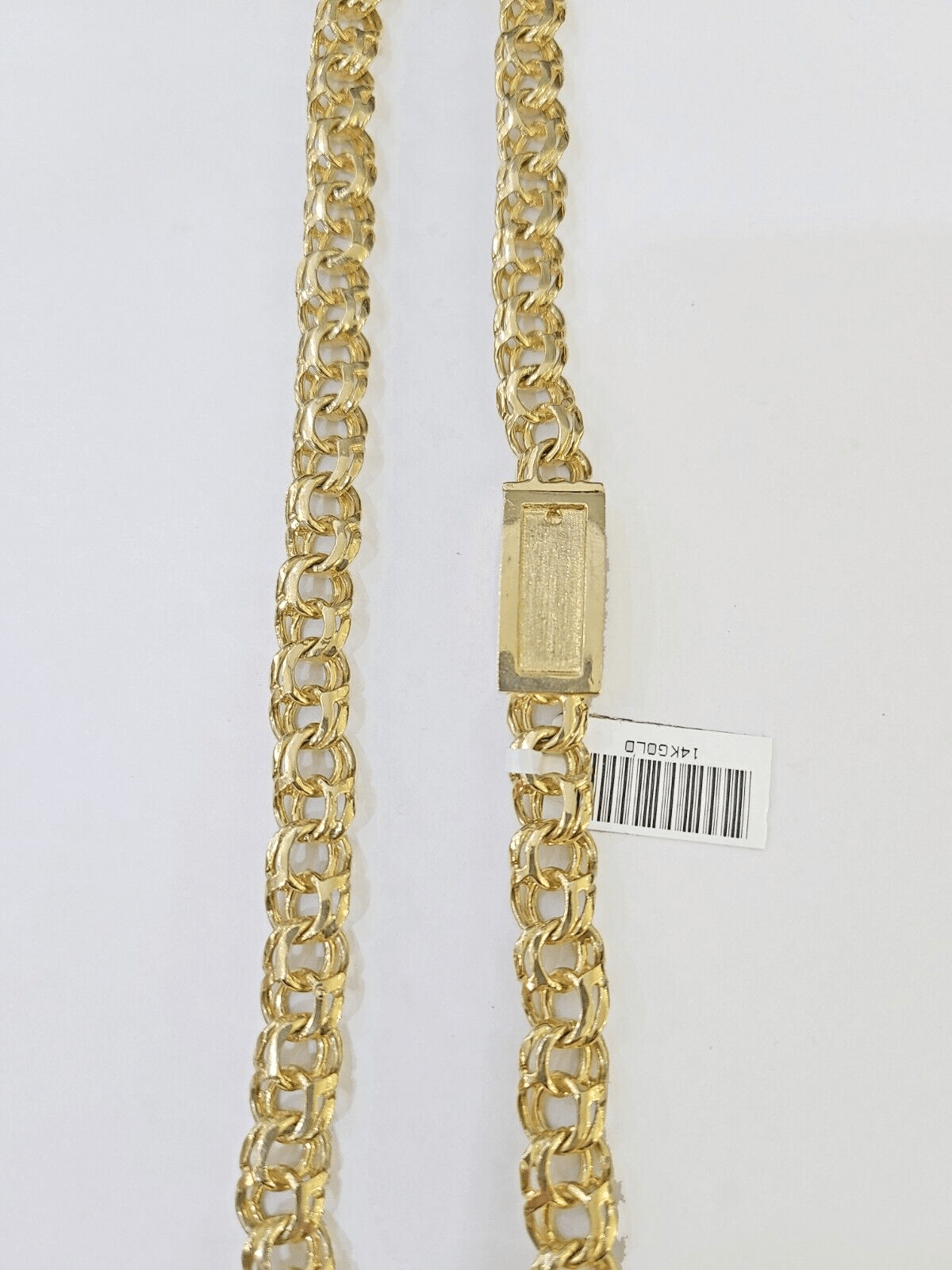 14k Yellow Gold Chino Link ID Necklace Chain 9mm 24Inch For Men's 14kt Gold - GoldenlinQ