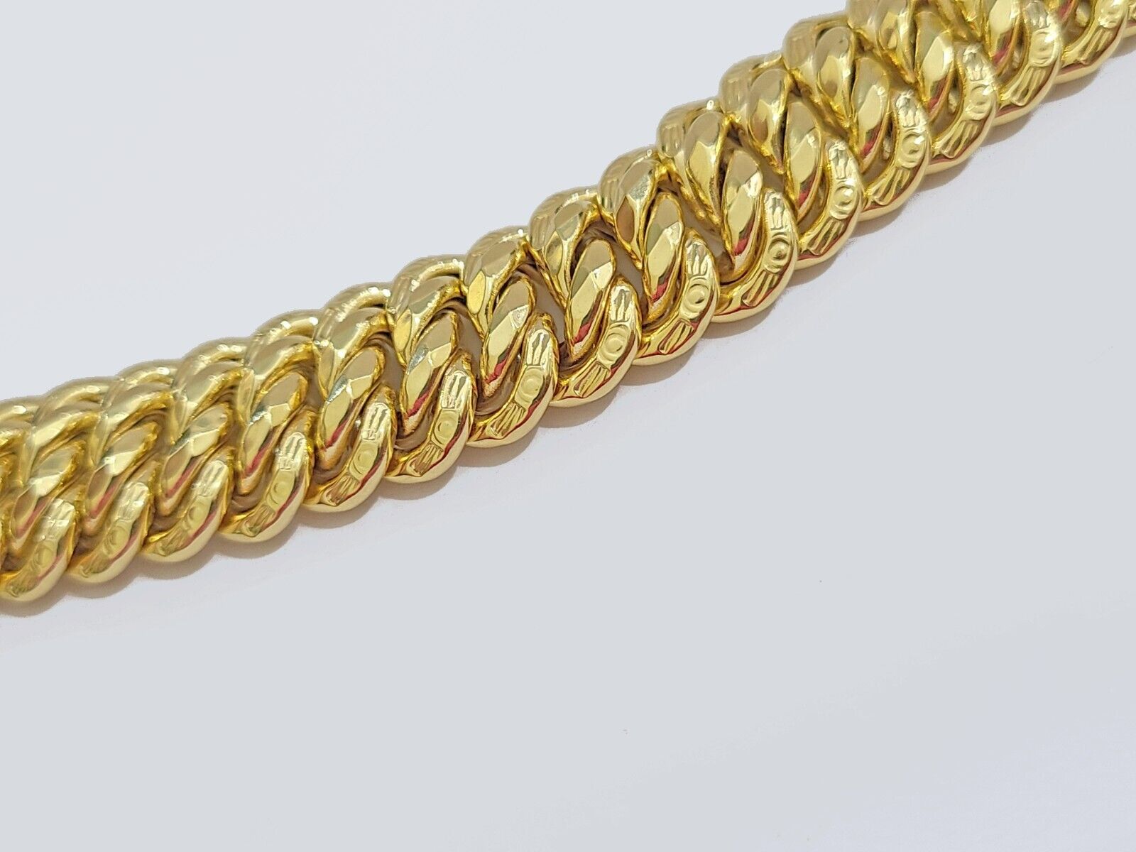 14k Yellow Gold Flat Byzantine Bracelet 7.5" Inch 17mm Real 14kt Box Lock Ladies - GoldenlinQ