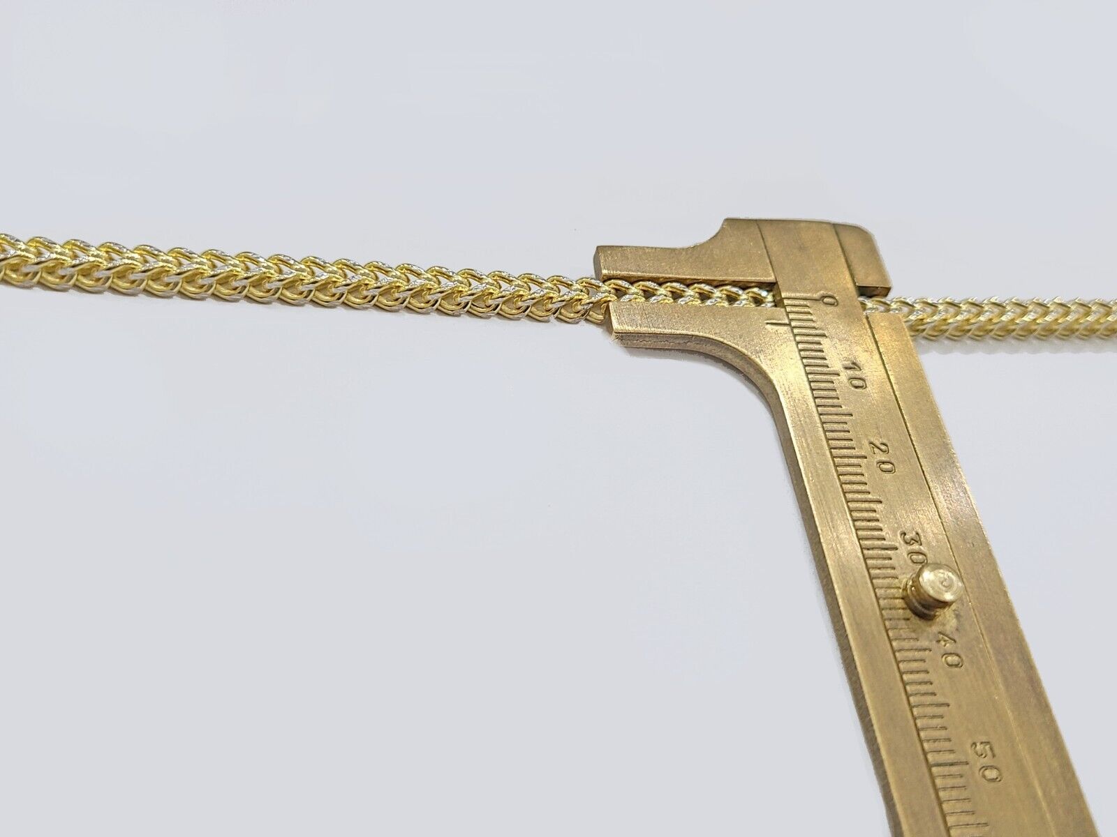 14k Yellow Gold Franco Chain Two - tone Necklace 4mm 26 Inch Diamond Cut 14kt SALE - GoldenlinQ