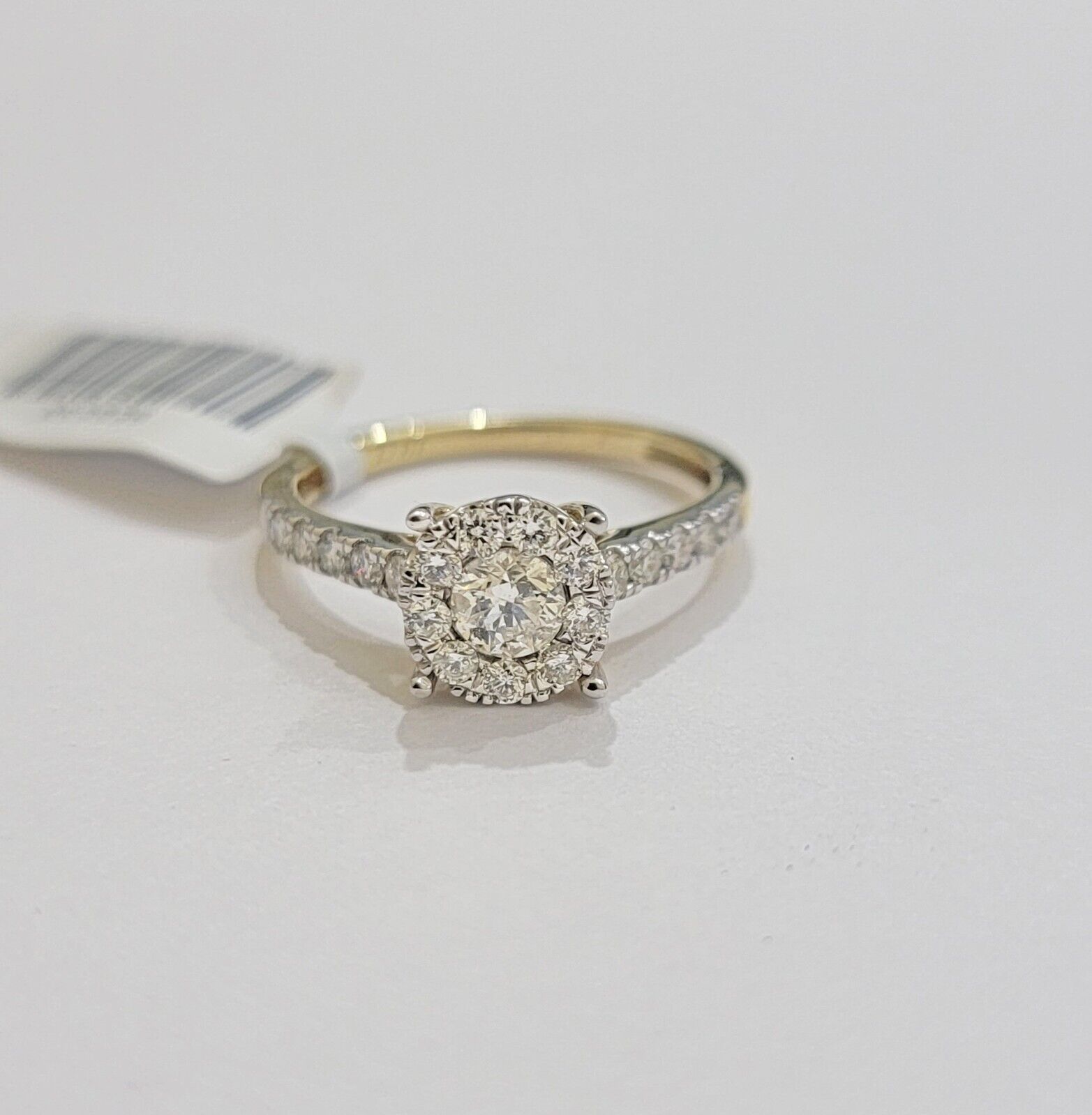 14k Yellow Gold Ladies Diamond Ring Wedding Engagement Women Solid Band REAL - GoldenlinQ