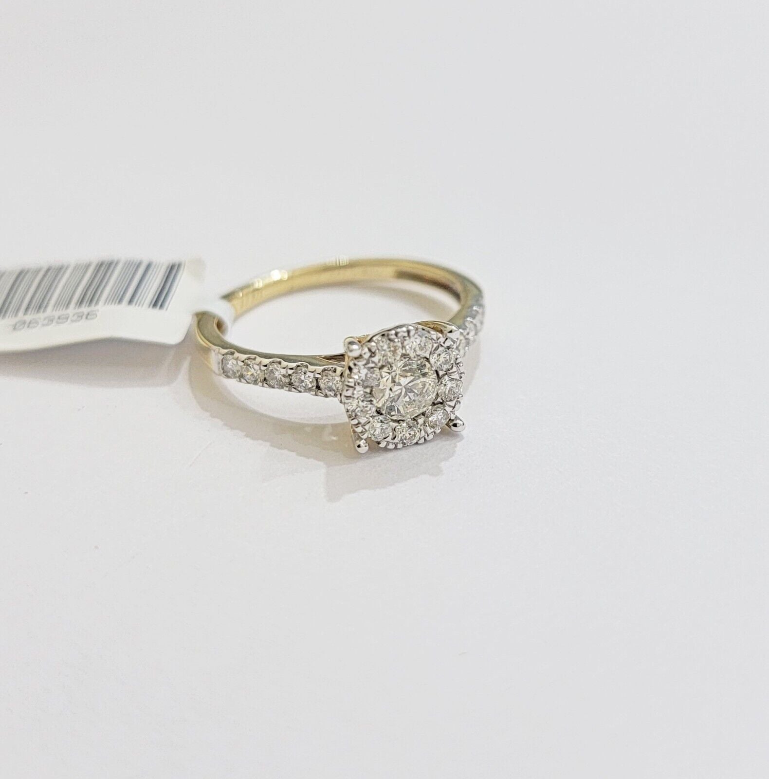 14k Yellow Gold Ladies Diamond Ring Wedding Engagement Women Solid Band REAL - GoldenlinQ