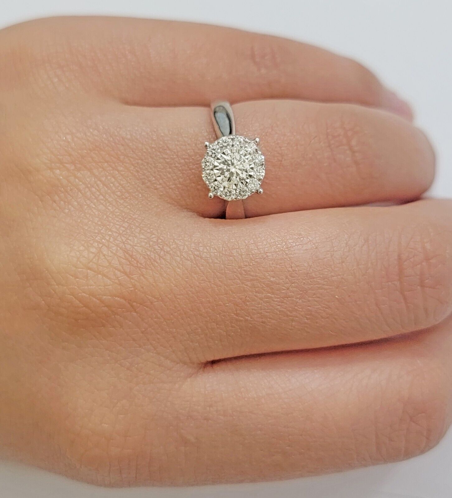 14k Yellow Gold Ladies Diamond Ring Wedding Engagement Women Solid Band REAL - GoldenlinQ