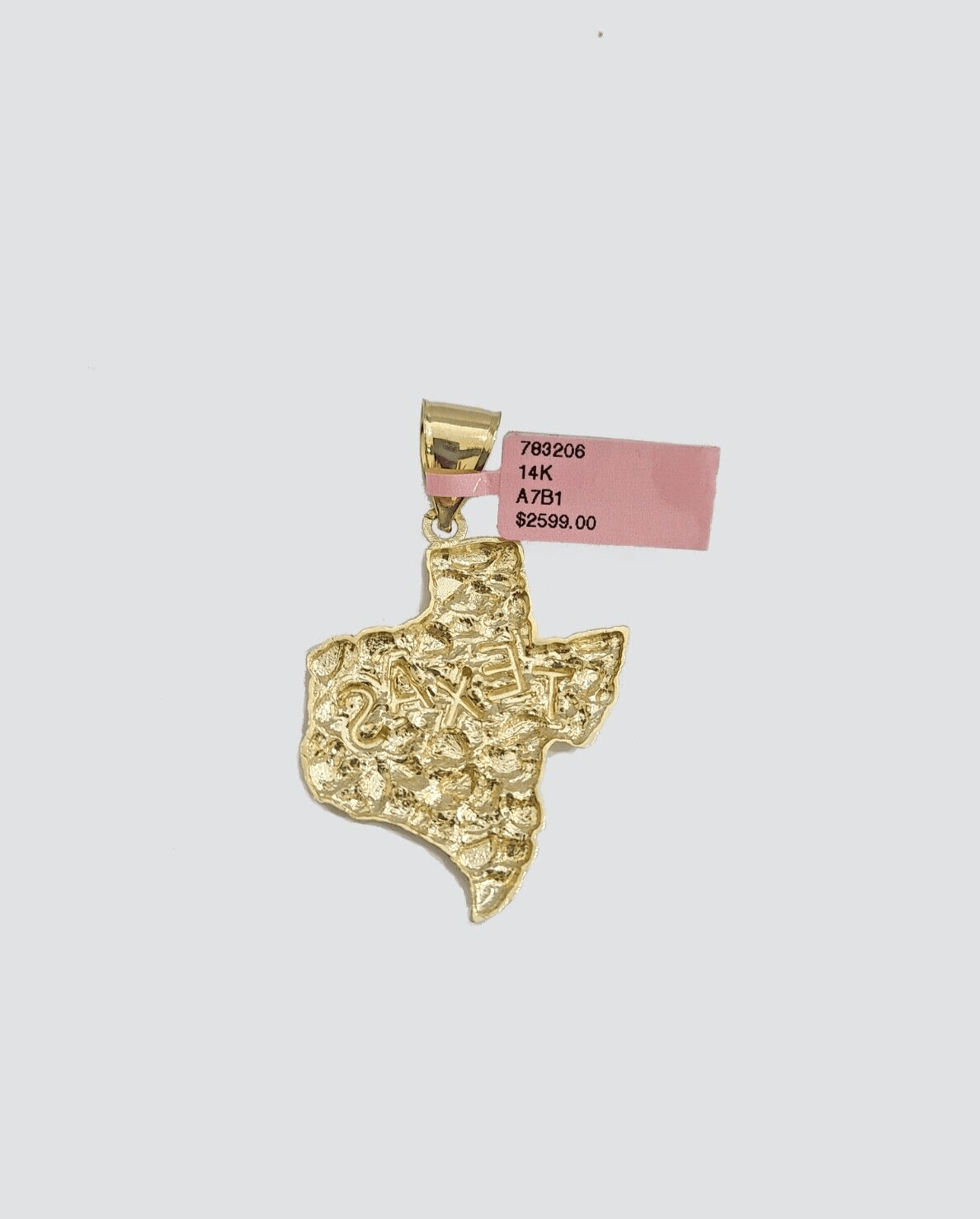 14k Yellow Gold Miami Cuban Chain 26 Inch Necklace Texas Map Charm Pendant Real - GoldenlinQ