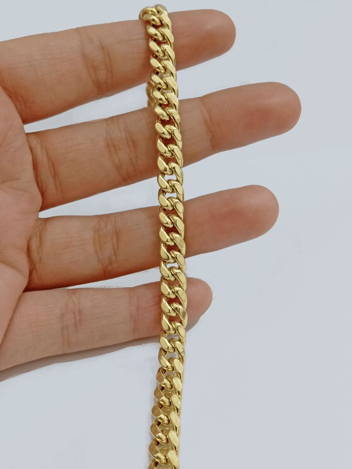 14k Yellow Gold Miami Cuban Link Bracelet 9 inch 7mm Real Mens & Ladies Box Lock - GoldenlinQ
