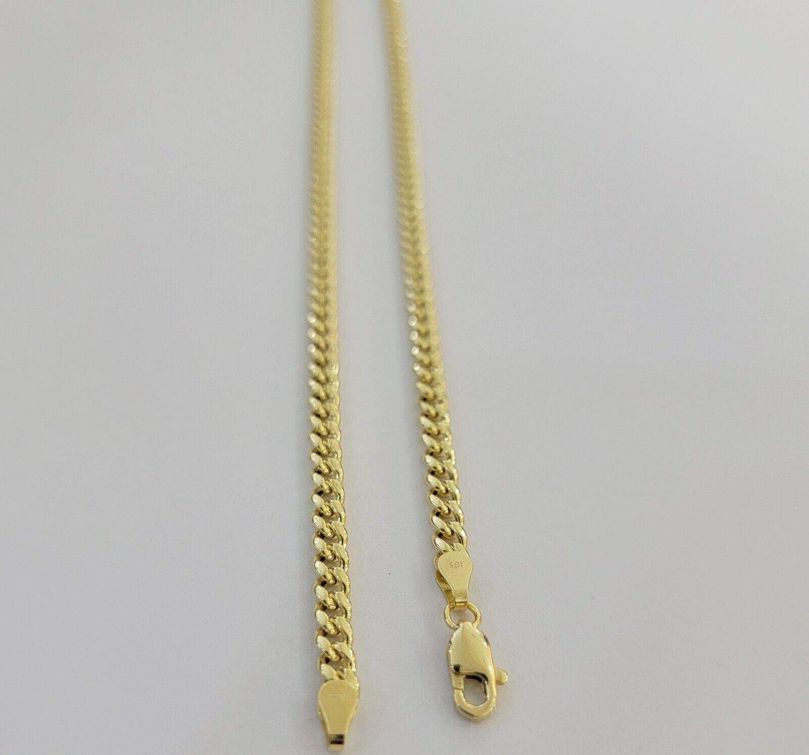 14k Yellow Gold Miami cuban Link Chain 3.5mm Necklace 24" Men Women , REAL 14KT - GoldenlinQ