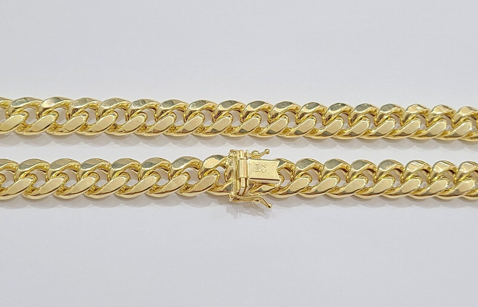 14k Yellow Gold Miami Cuban Link Chain 8mm 22" Necklace Box Lock Real - GoldenlinQ