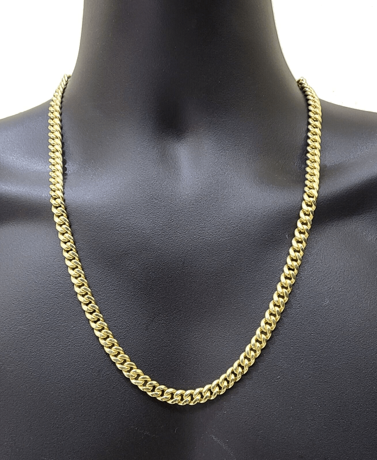 14k Yellow Gold Miami Cuban Link Chain 8mm 26" Necklace Box Lock REAL 14kt - GoldenlinQ