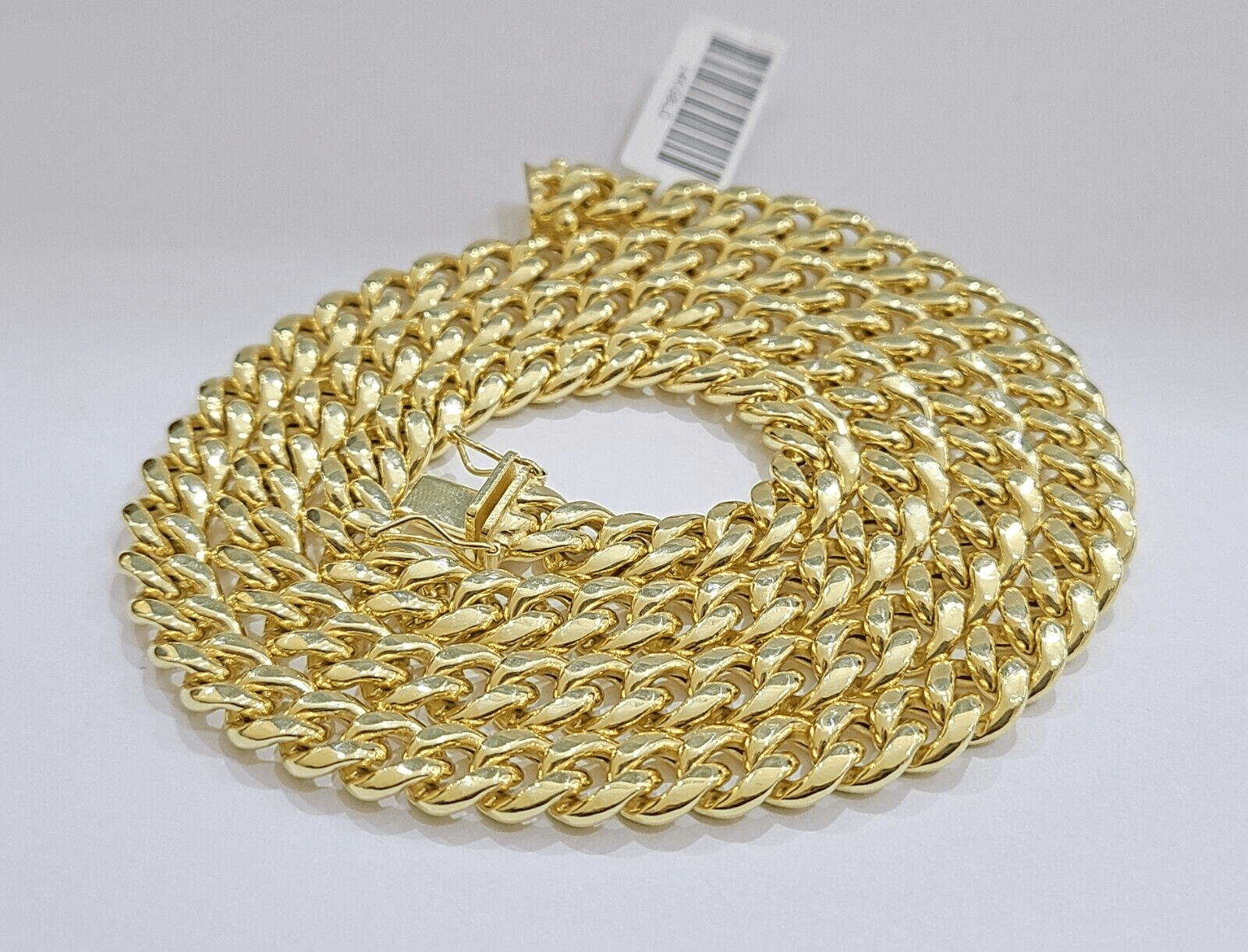 14k Yellow Gold Miami Cuban Link Chain 8mm 30" Necklace Box Lock Real 14kt - GoldenlinQ