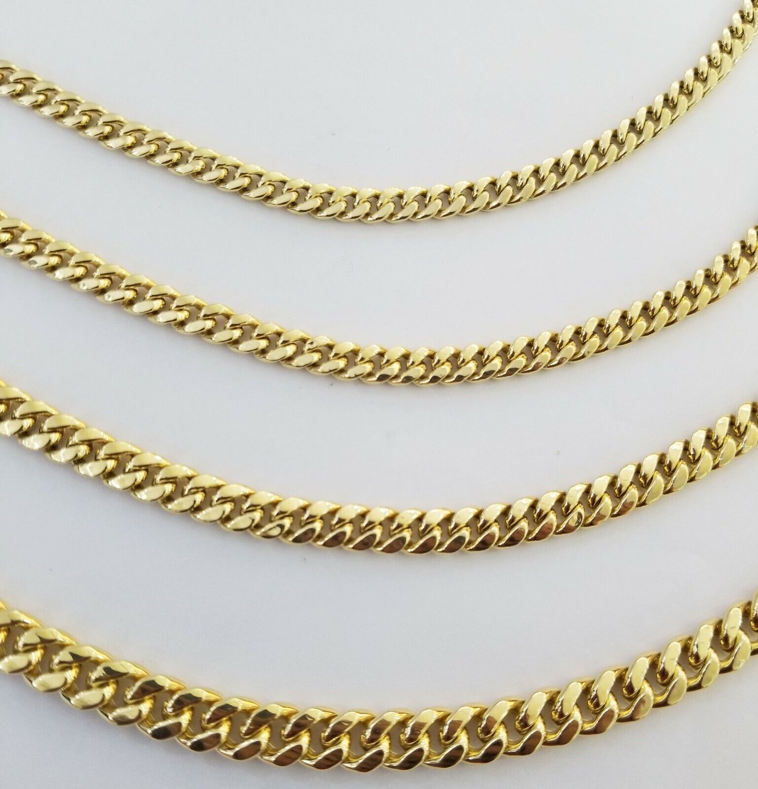 14k Yellow Gold Miami Cuban Necklace Chain 6mm-9mm,14kt Real Link Gold Chain
