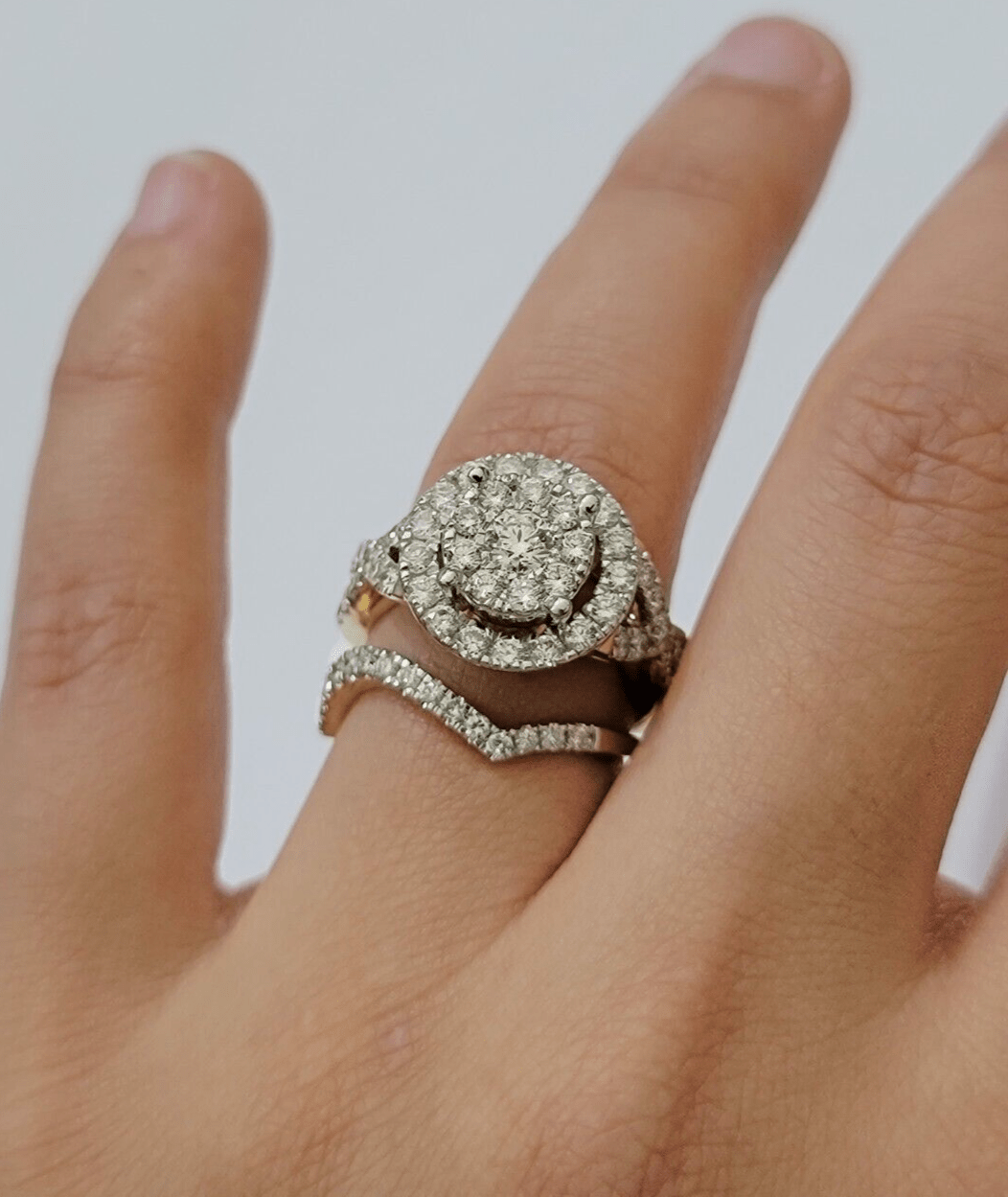 14kt Yellow Gold 2CT Diamond Ring Band Ladies Bridal Set Wedding Engagement SALE - GoldenlinQ