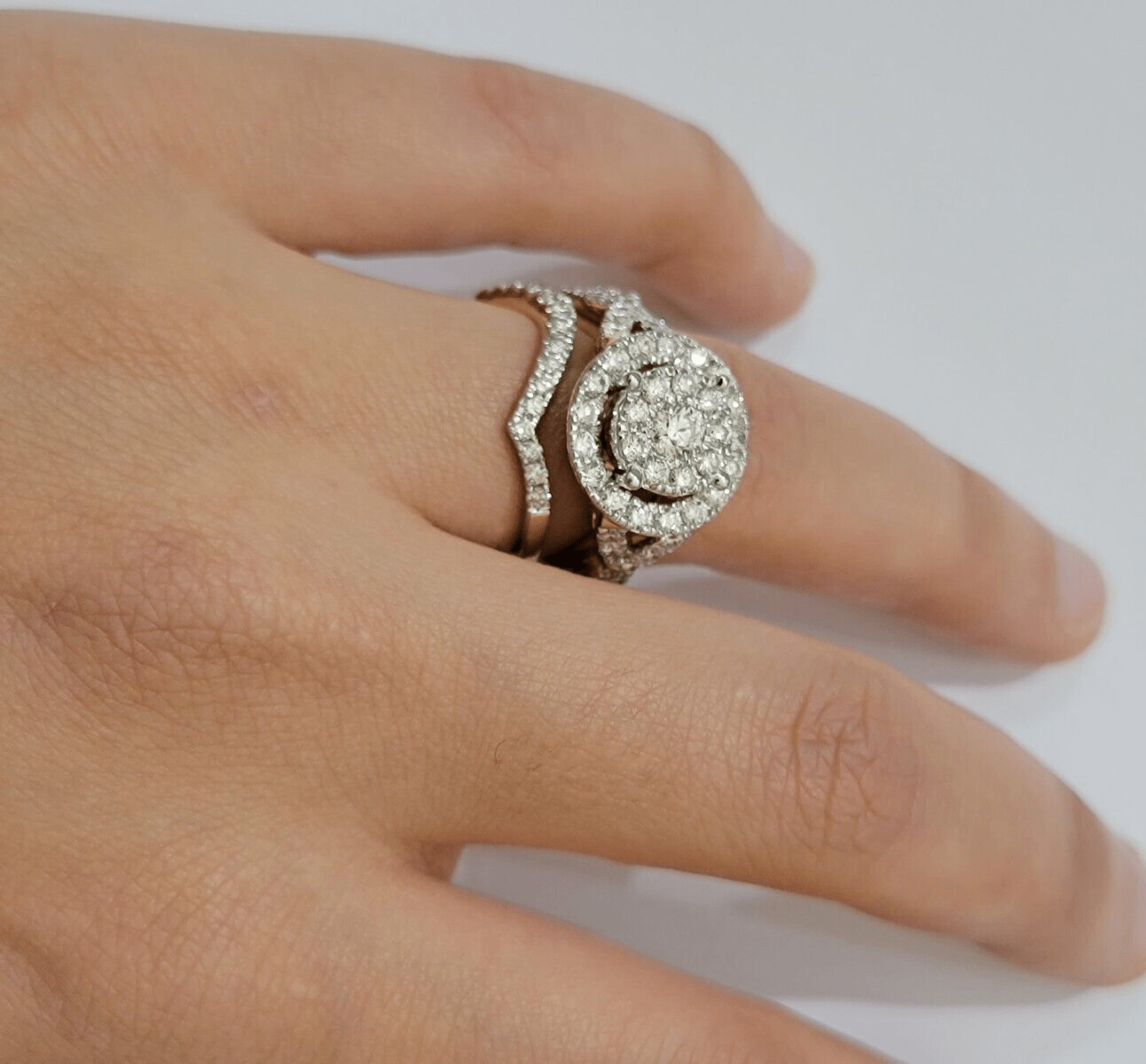 14kt Yellow Gold 2CT Diamond Ring Band Ladies Bridal Set Wedding Engagement SALE - GoldenlinQ