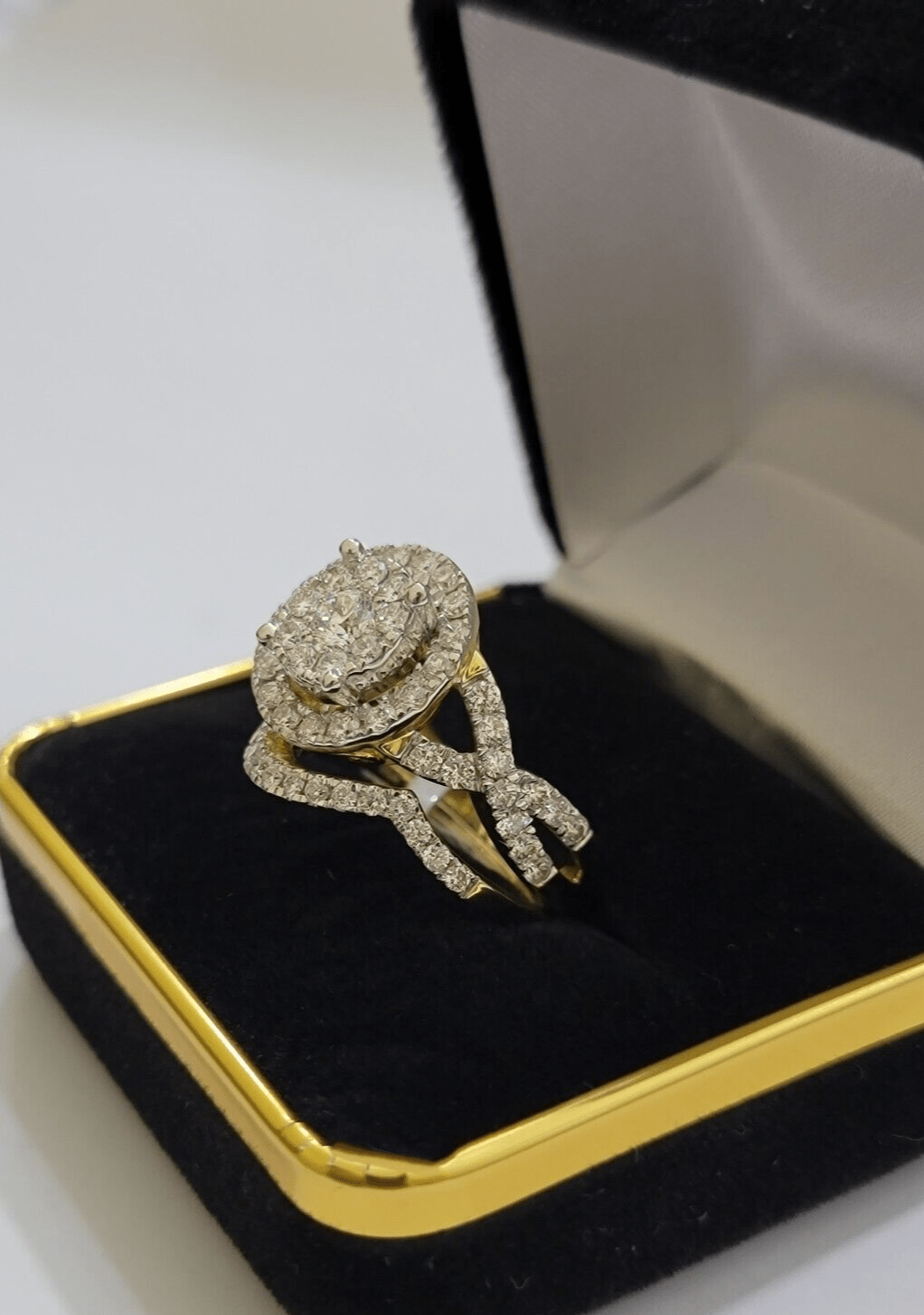 14kt Yellow Gold 2CT Diamond Ring Band Ladies Bridal Set Wedding Engagement SALE - GoldenlinQ