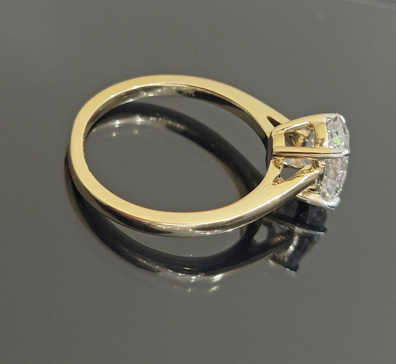 1.50 CT Diamond Solitaire 14k Gold Engagement Wedding Ladies Ring lab - created - GoldenlinQ