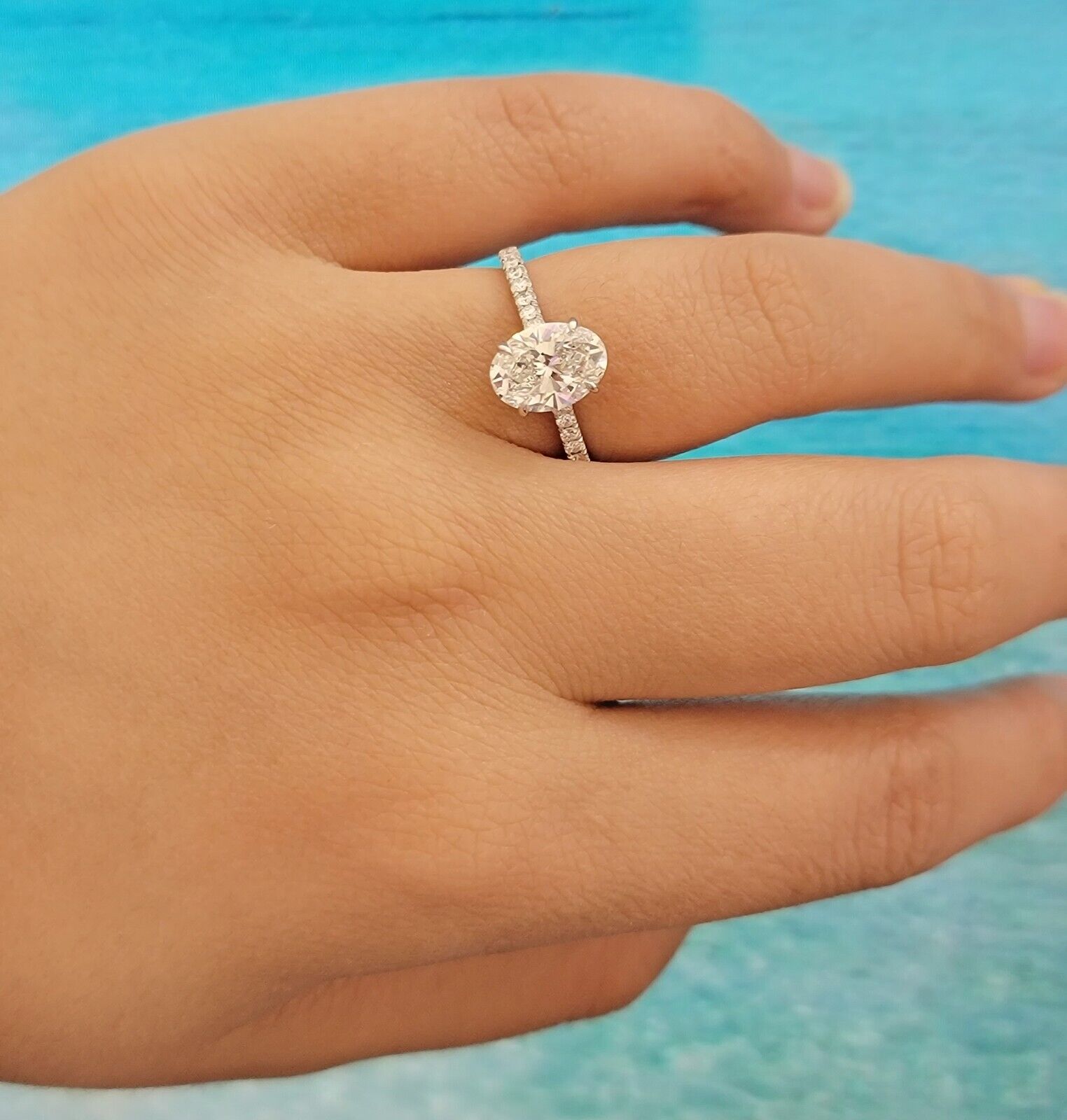 1.75 CT Diamond Solitaire 14k Gold Engagement Wedding Ladies Ring lab - created - GoldenlinQ