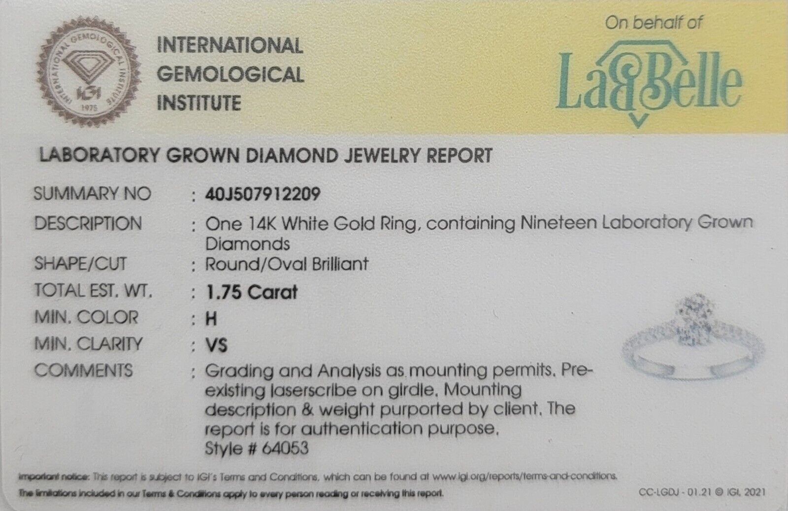 1.75 CT Diamond Solitaire 14k Gold Engagement Wedding Ladies Ring lab - created - GoldenlinQ