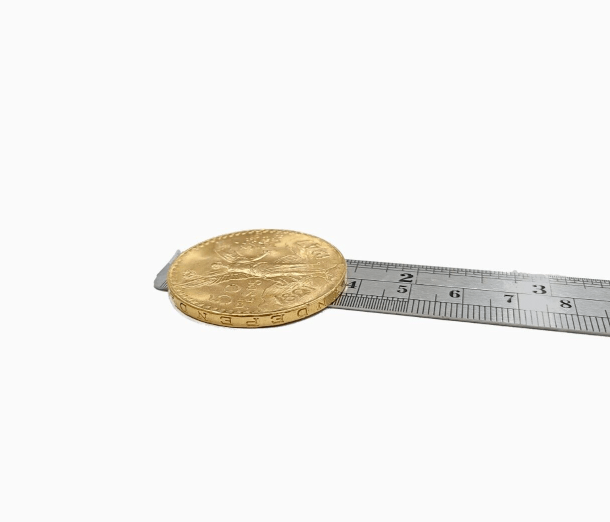 1947 Mexican Centenaro 50 Gold Pesos Coin Solid 22k Yellow Gold, Oro Centenario - GoldenlinQ