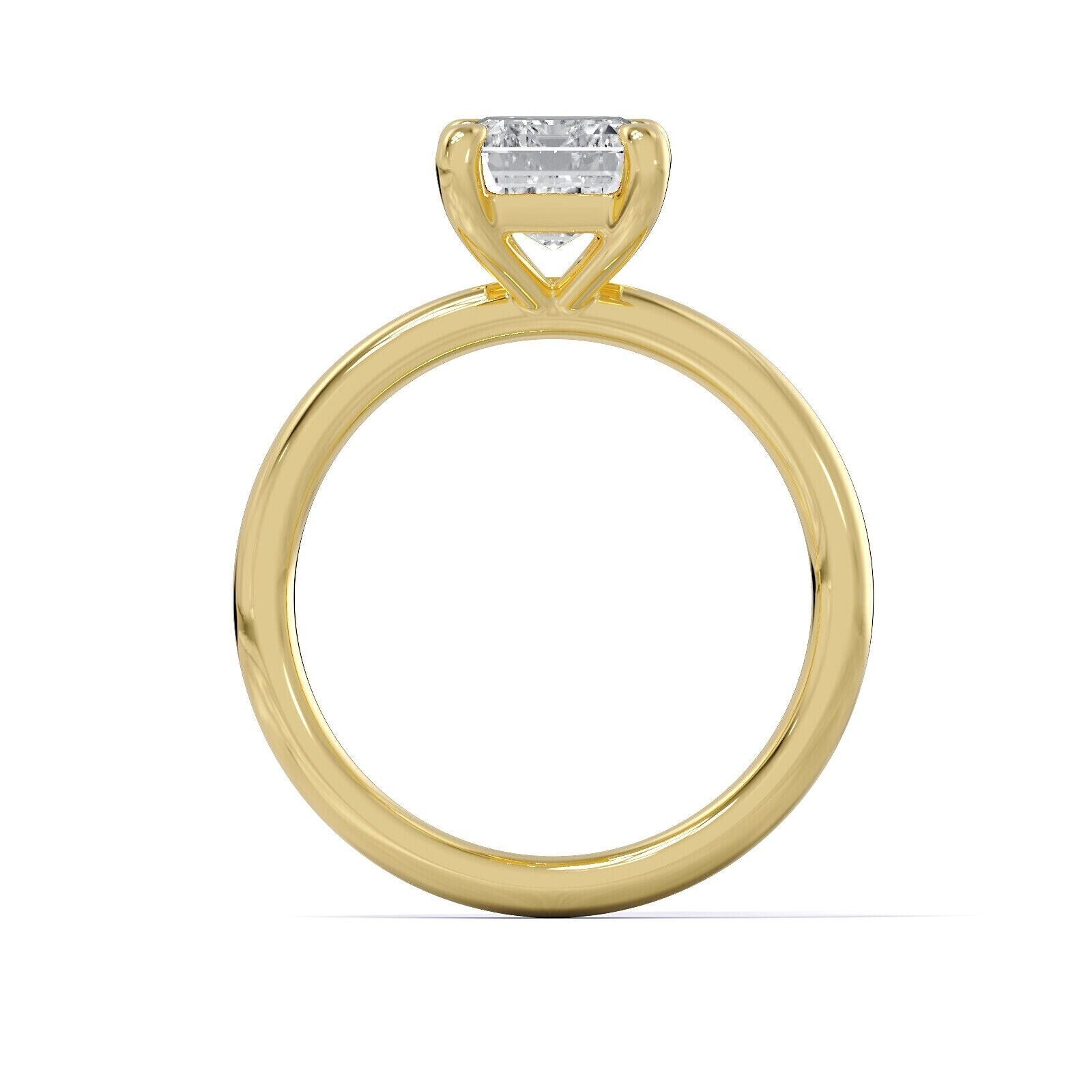 1CT IGI Certified Diamond Engagement Ring VS2 D Oval Lab - created 14k Yellow Gold - GoldenlinQ