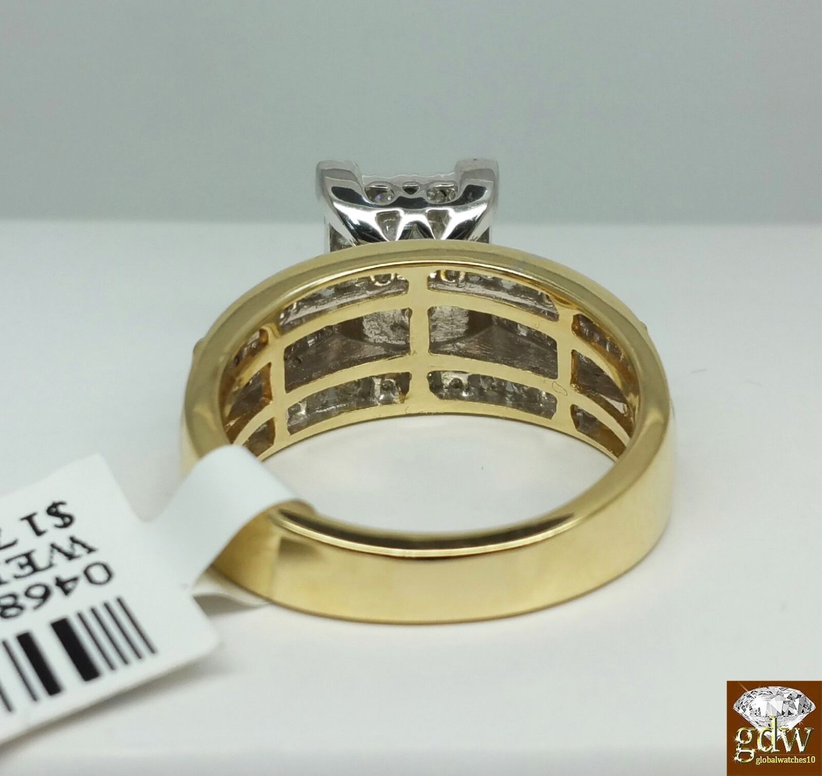 1CT REAL Diamond 10k Yellow Gold ladies Ring Wedding Anniversary Women Ring REAL - GoldenlinQ