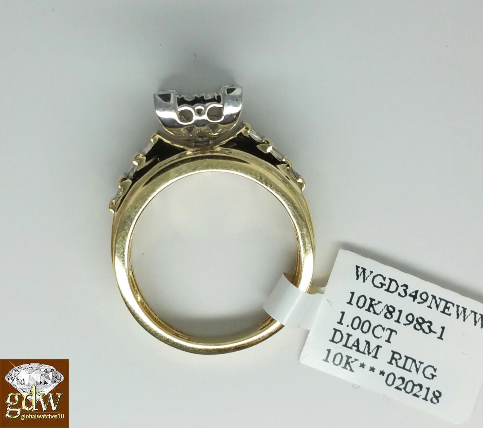 1CT REAL Diamond 10k Yellow Gold ladies Ring Wedding Anniversary Women Ring REAL - GoldenlinQ