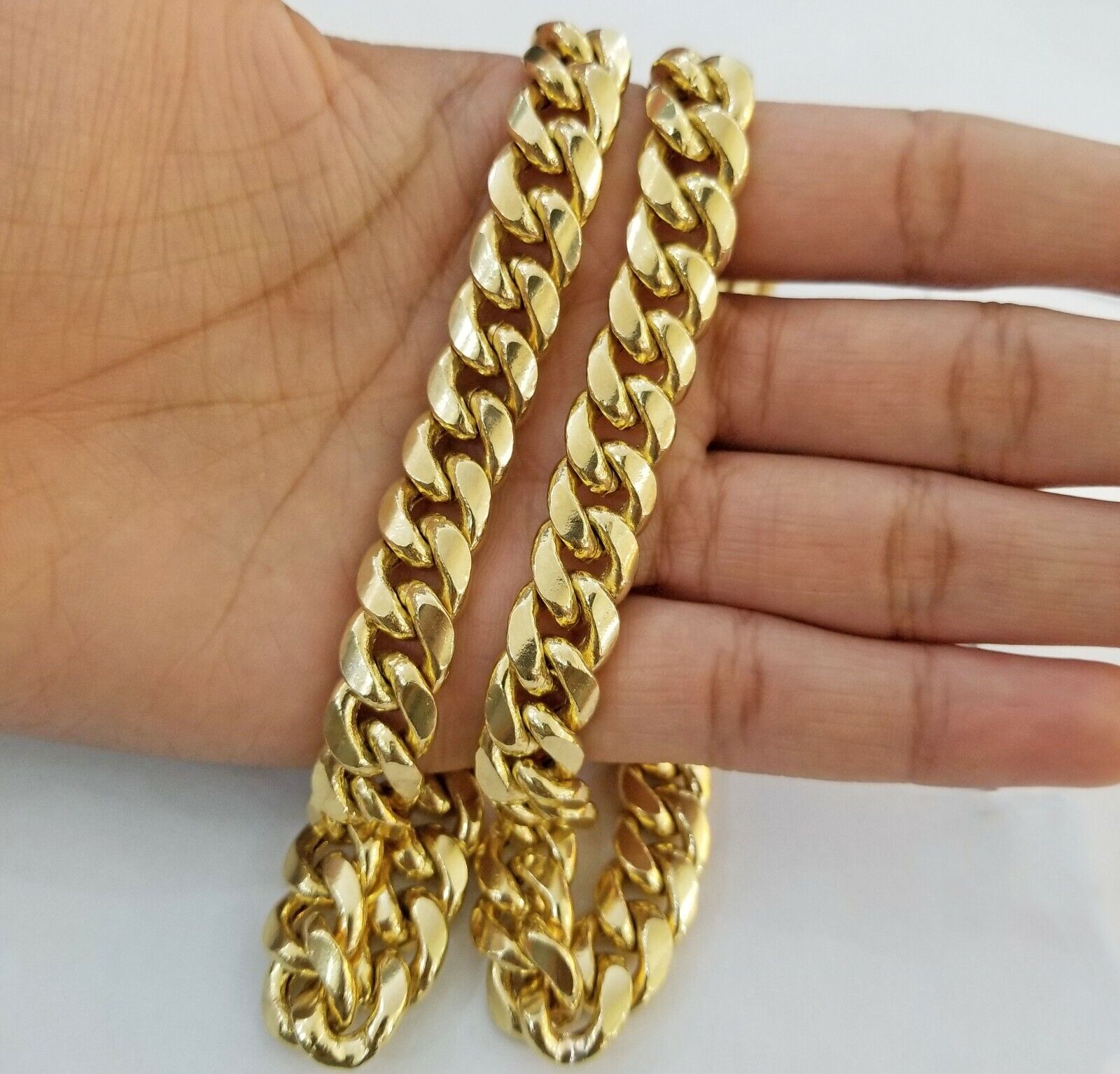 26" inch Real 14K Yellow Gold miami cuban chain 11mm Necklace Lobster lock 14kt