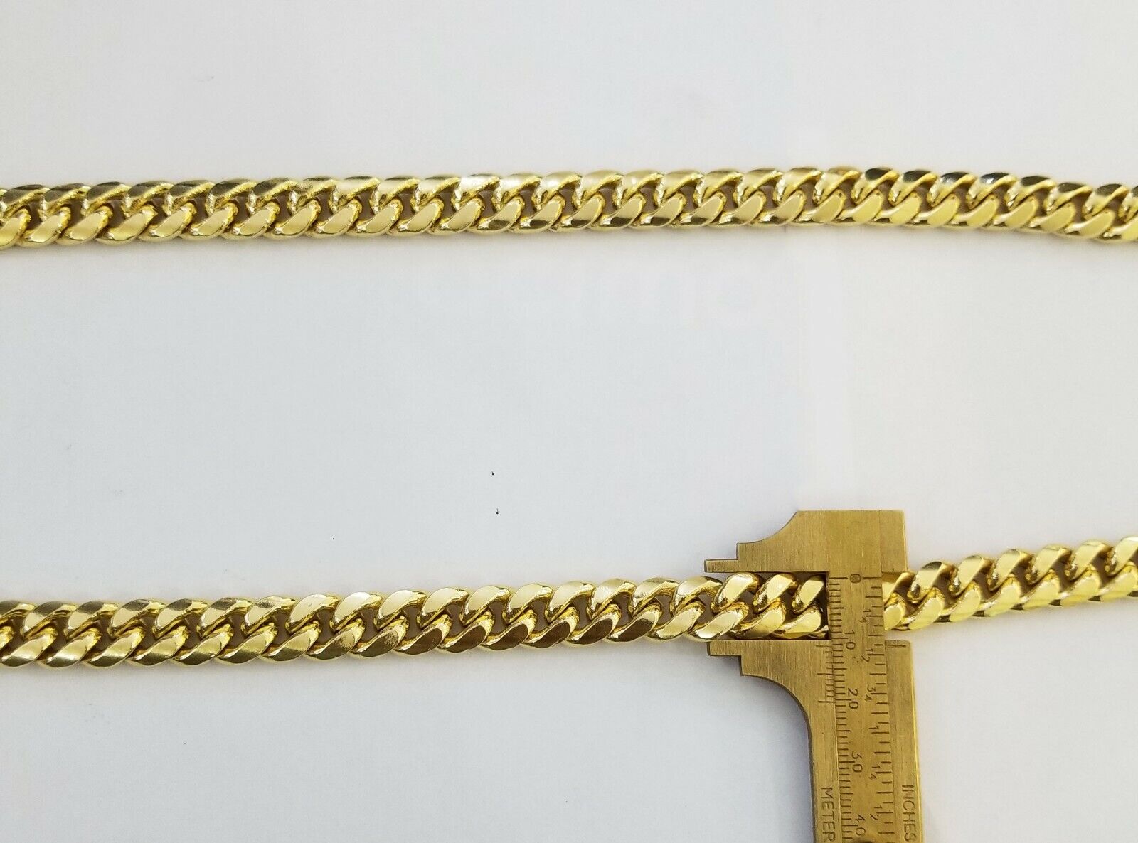 26" inch Real 14K Yellow Gold miami cuban chain 11mm Necklace Lobster lock 14kt