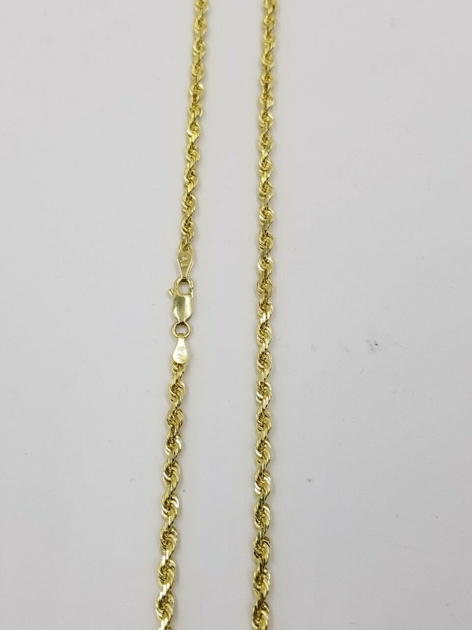 3mm SOLID 10k yellow Gold Rope Chain 16" - 26" Inch HEAVY Necklace Men Women REAL - GoldenlinQ