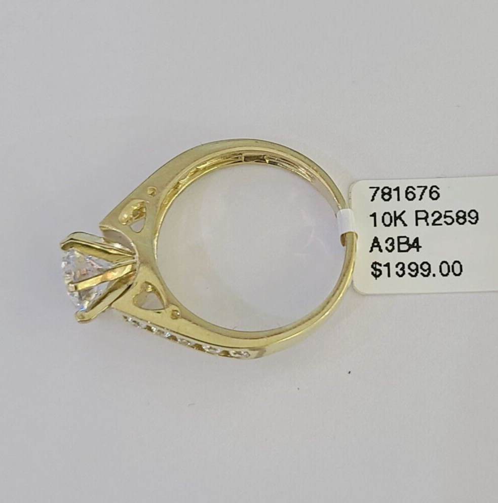 Real 10k Yellow Gold Ring Wedding Engagement Casual 10Kt Genuine All Sizes