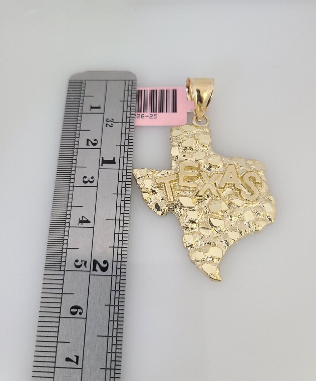 14k Gold Rope Chain Necklace Set 6mm Texas Map Charm Pendant 18"-28" inch